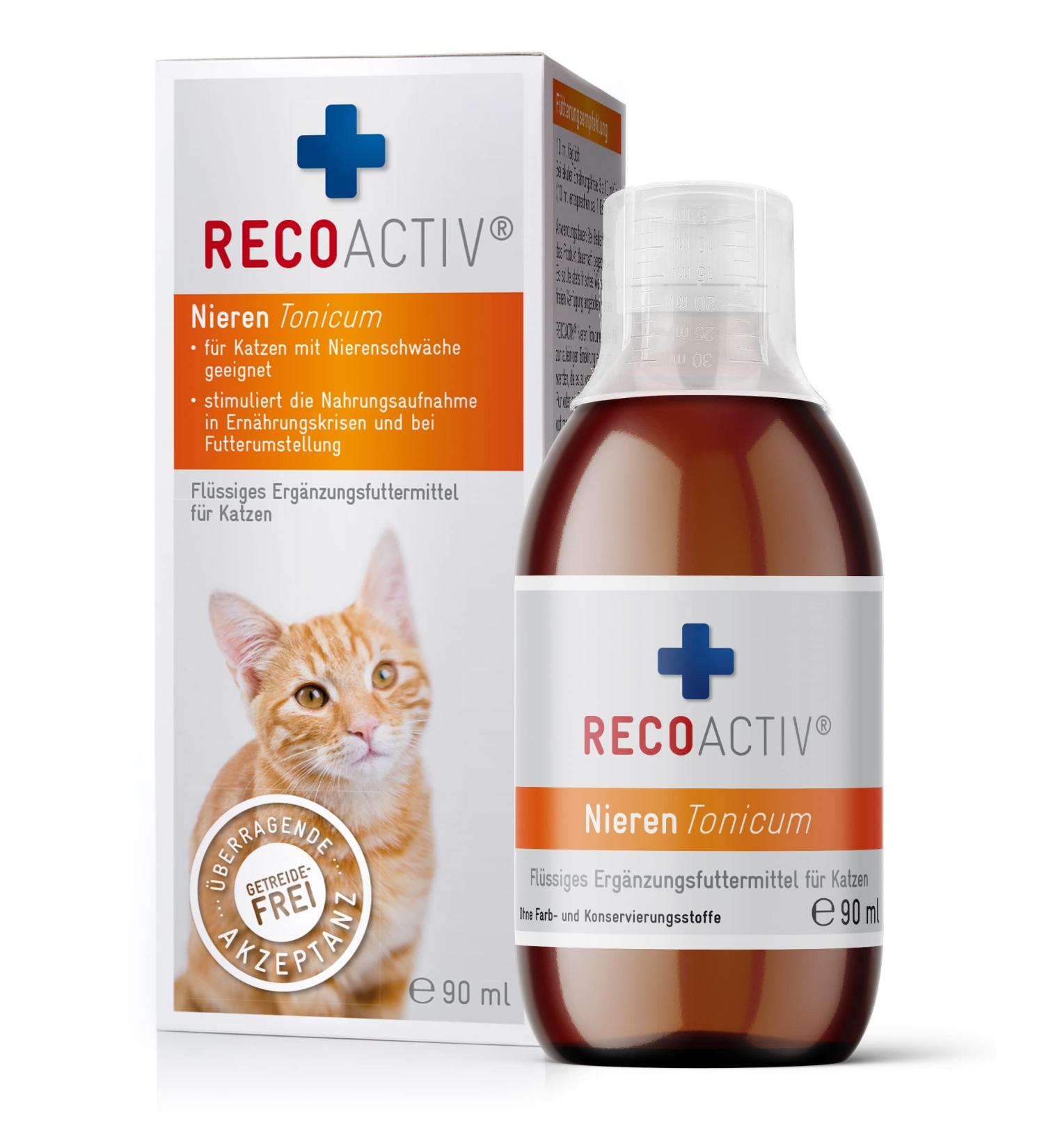 Buy Recoactive Kidney Tonic for Cats | High-Quality Protein & Appetite Stimulant | 90ml Supplement for Kidney Function Support - Buy Online on GoSupps.com