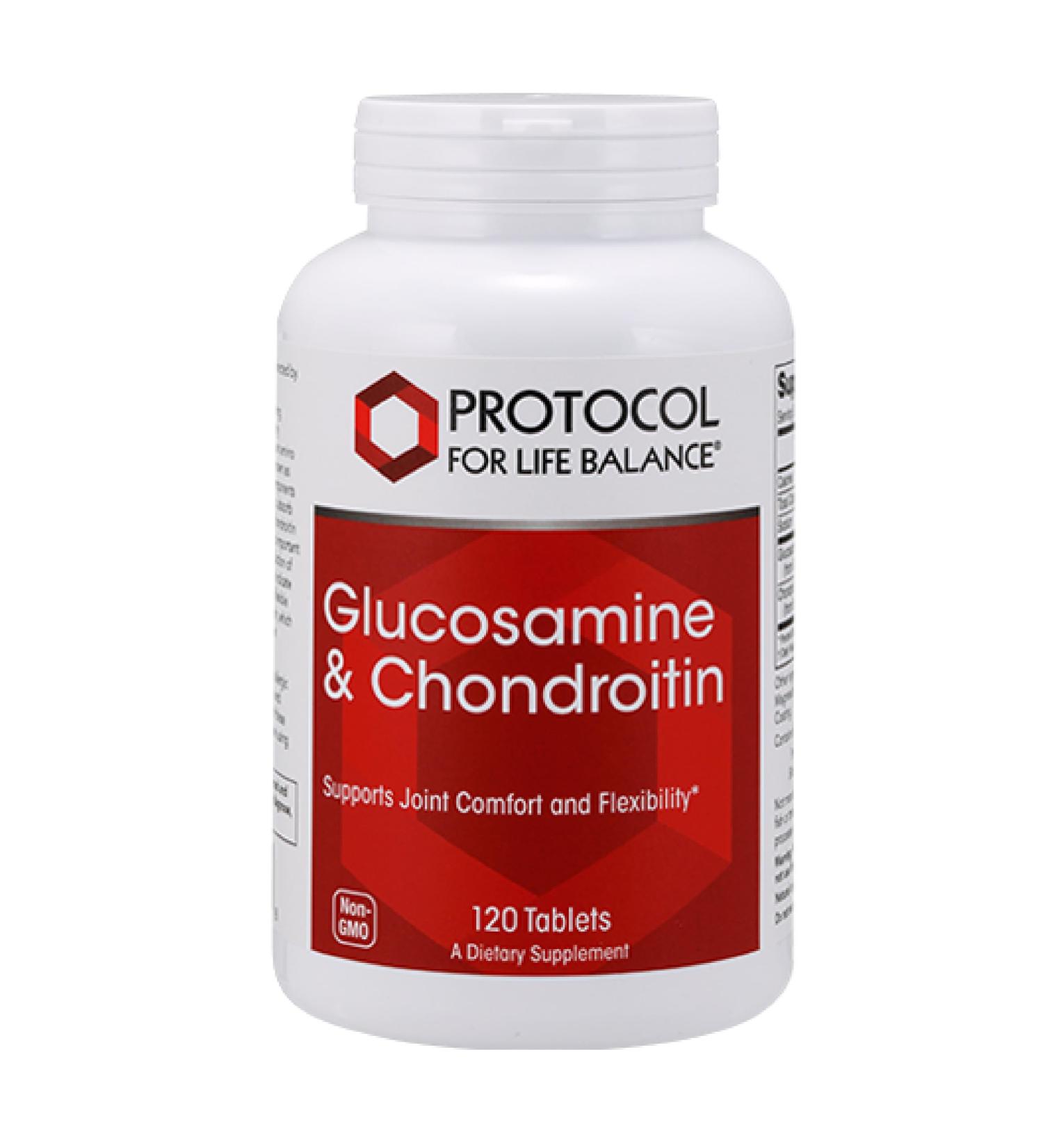 PROTOCOL FOR LIFE BALANCE Glucosamine & Chondroitin - Joint Support - Non-GMO & Dairy Free - 120 Tablets - Buy Online on GoSupps.com