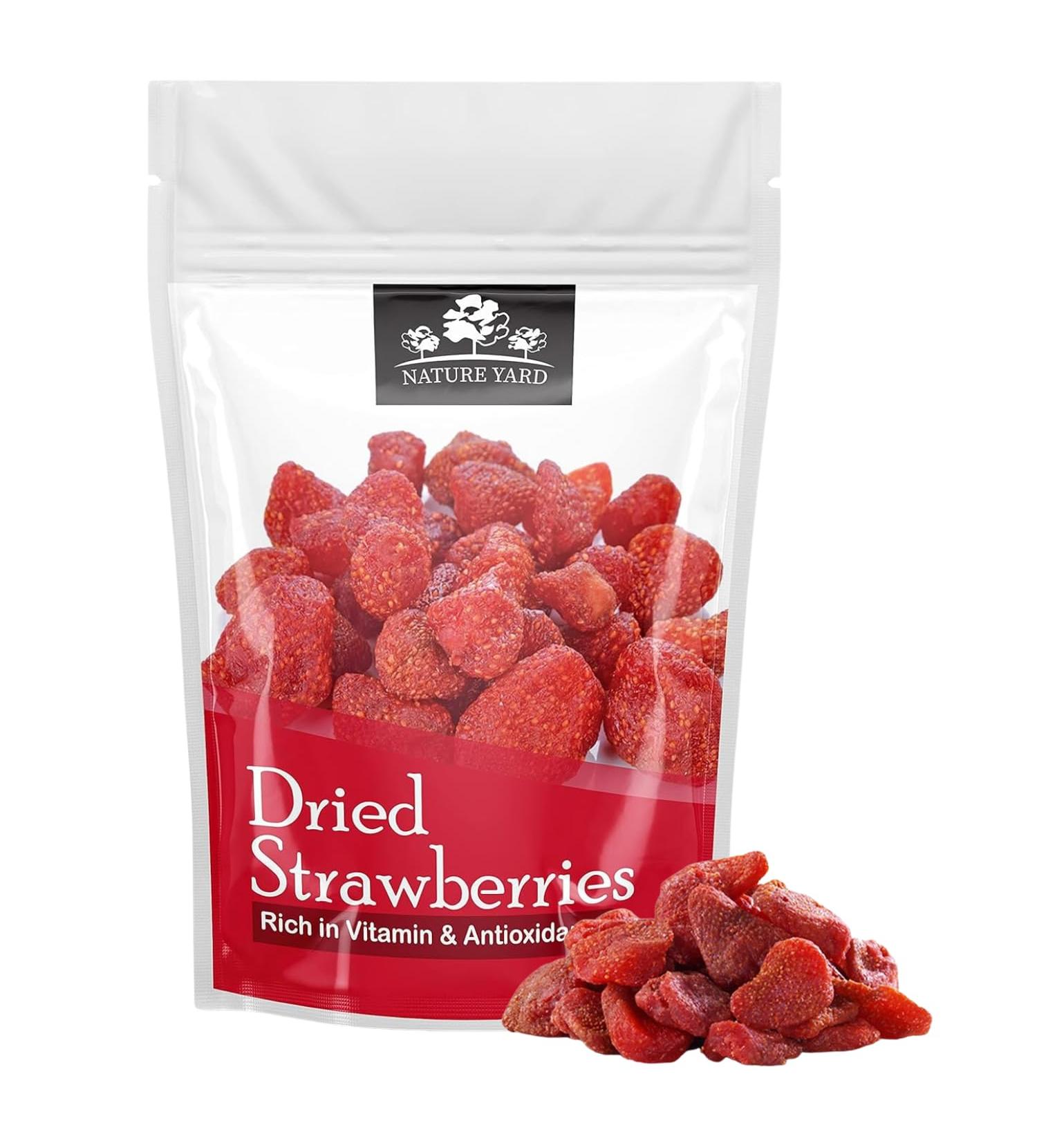 NATURE YARD Fraises s ch es - 1 kg - Fraise confite d shydrat e fruits secs 1 kg (Pack of 1) - Buy Online on GoSupps.com