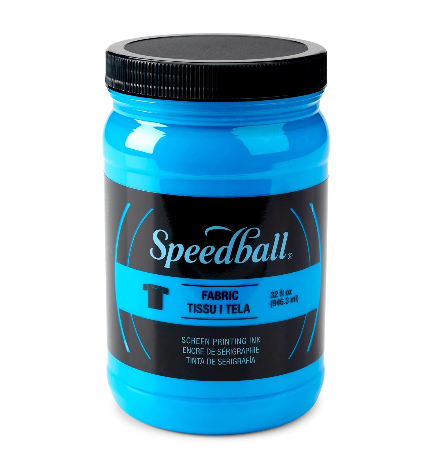 Speedball Fabric Screen Printing Ink 32oz - Fluorescent Blue - Buy Online on GoSupps.com