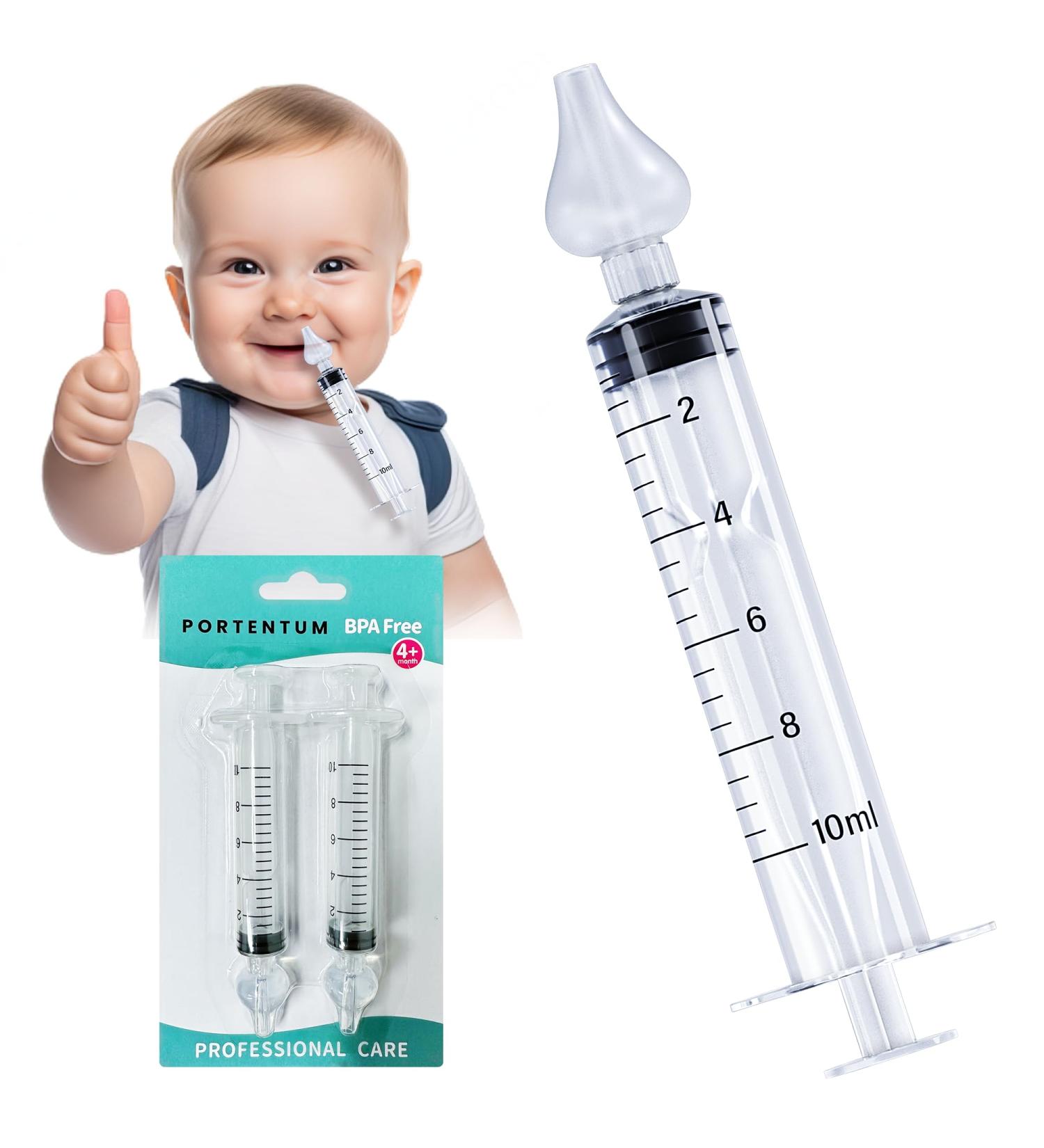 Portum Baby Nasal Douche - 2 Pack 10ml Reusable Nose Cleaner for Children | Portable Nasal Rinsing & Safe Comfortable Cleaning - Buy Online on GoSupps.com