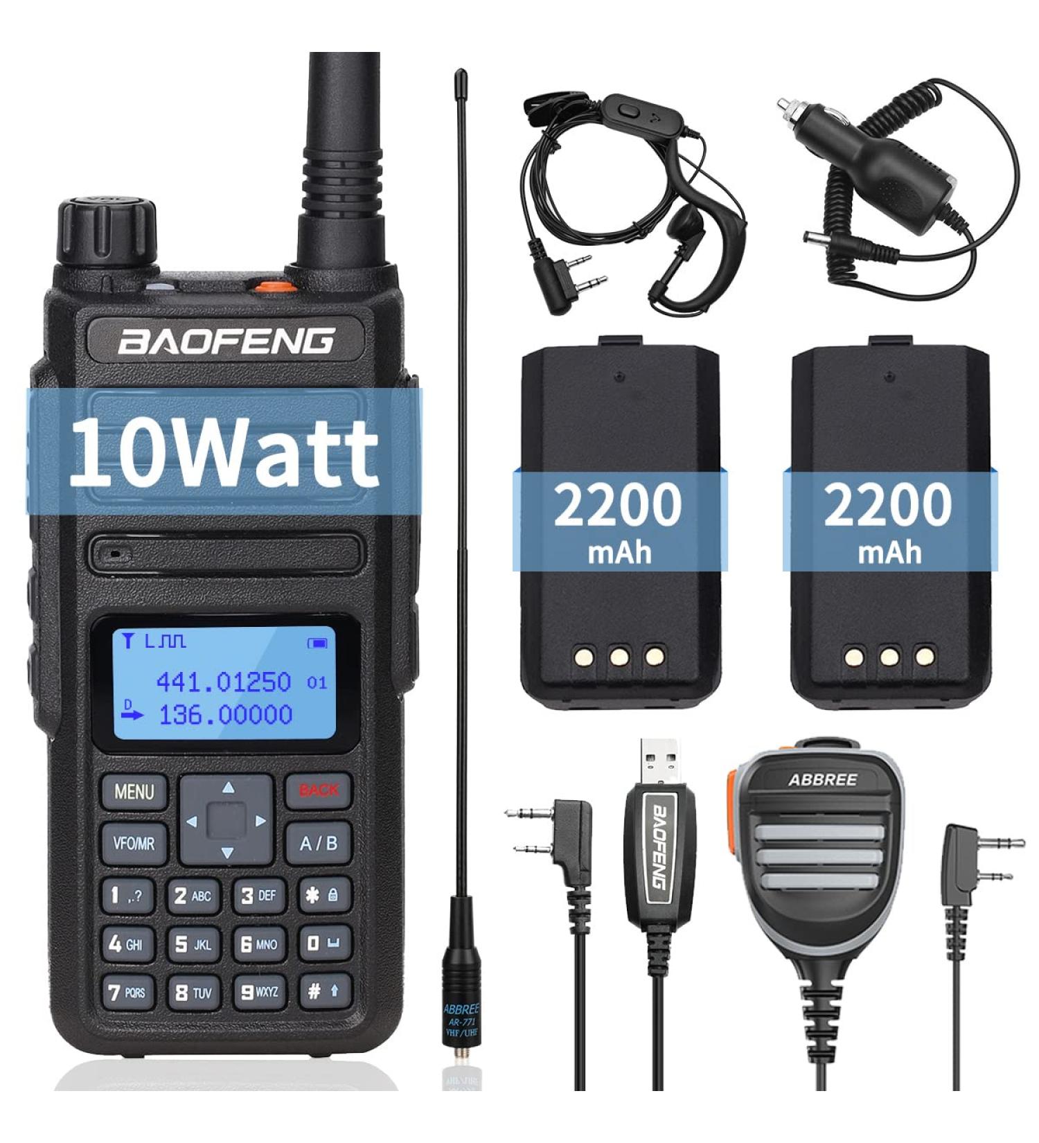 Baofeng BF-H6 10W High Power Dual Band Handheld Walkie Talkie Set with USB Programming Cable - Full Kit Included - Buy Online on GoSupps.com