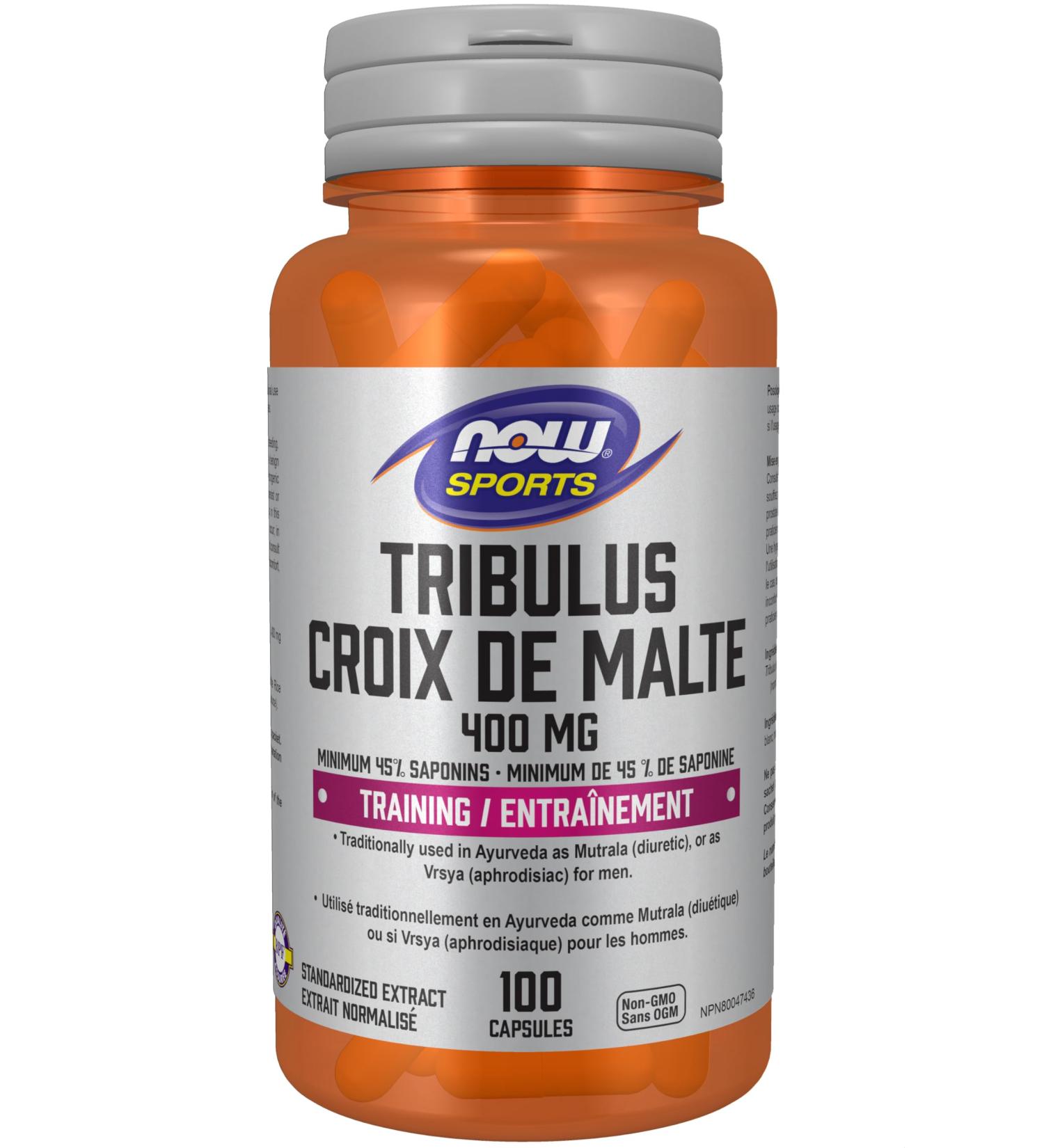 NOW Sports Nutrition Tribulus (Tribulus terrestris) 400 mg Enhanced Vitality* 100 Veg Capsules - Buy Online on GoSupps.com