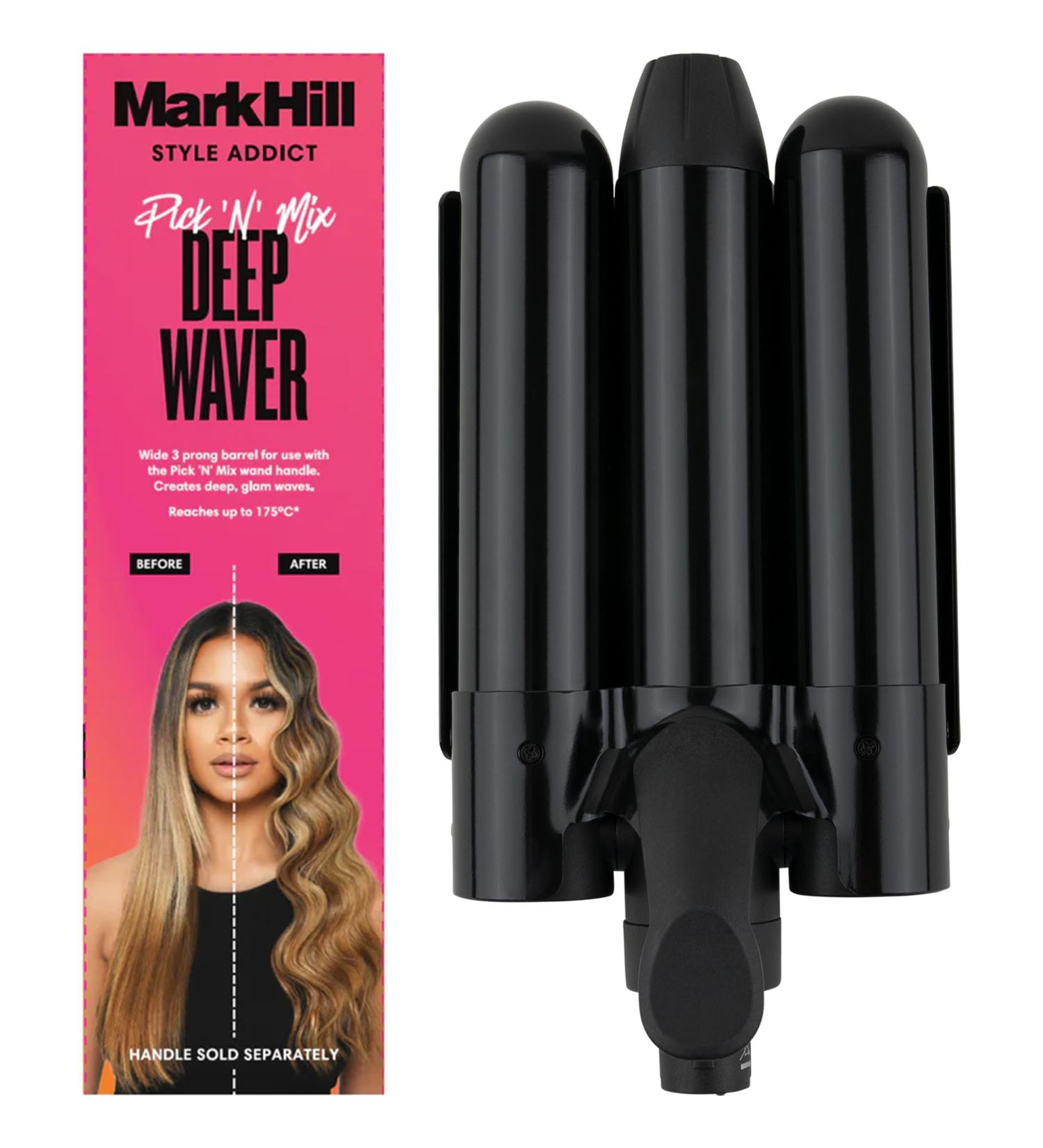 Mark Hill Pick 'N' Mix 32mm Deep Mermaid Waver Barrel for Interchangeable Hair Curling Wand - Black - Buy Online on GoSupps.com