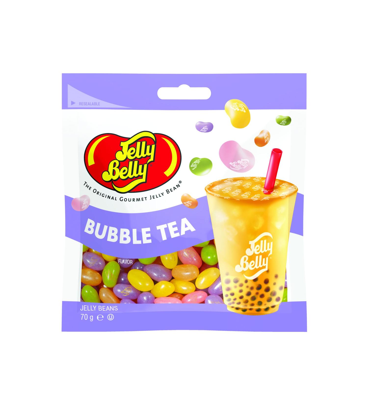 Jelly Belly - Bubble Tea Flavoured Jelly Beans Resealable Bulk Pack Assorted Tastes 12 x 70g Pouches