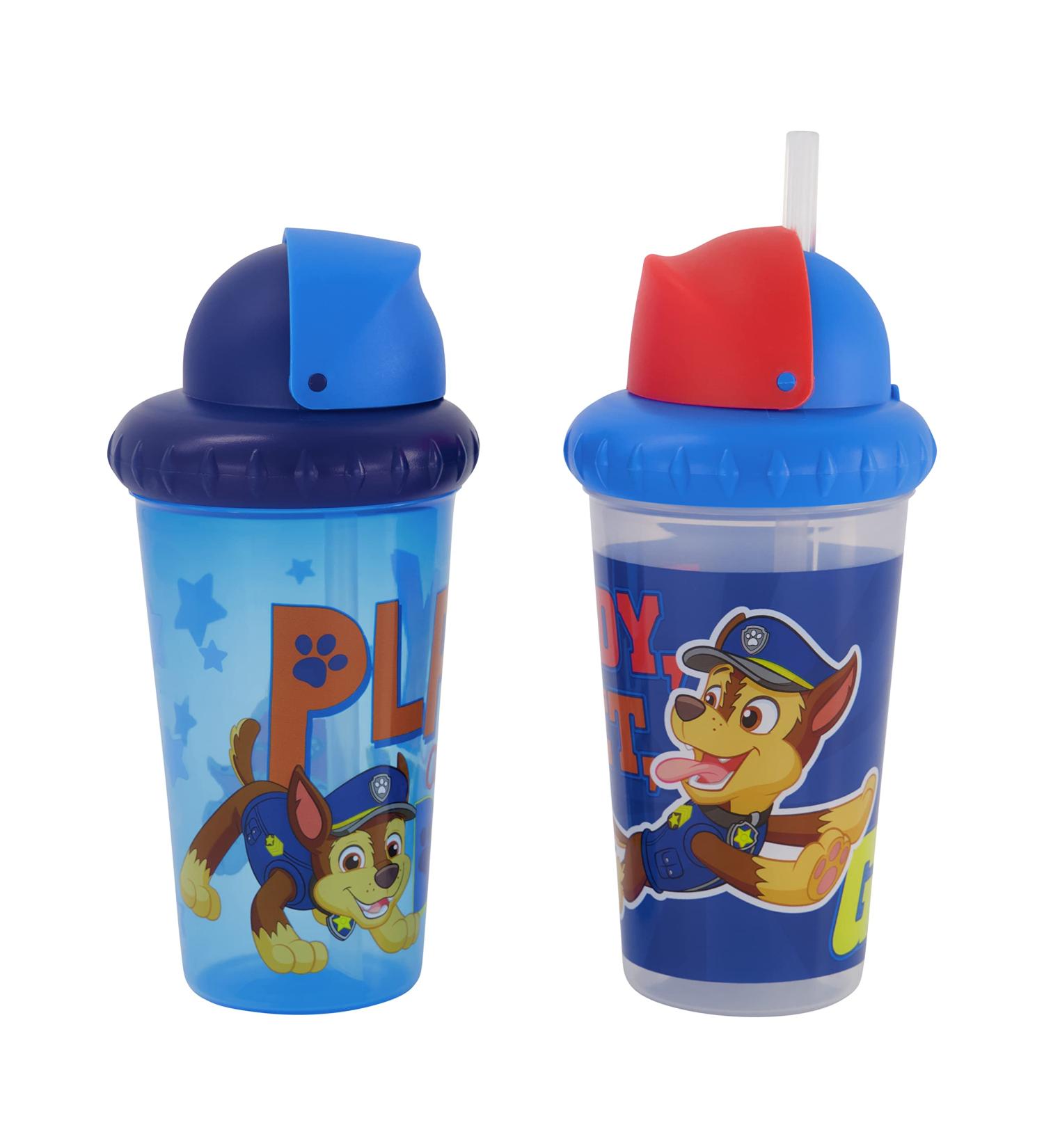 Paw Patrol Toddler Sippy Cups for Boys - 10oz, Pack of 2 with Straw and Lid | Durable, Leak Proof Water Bottles in Blue | Ideal for Travel - 1 Count - Buy Online on GoSupps.com