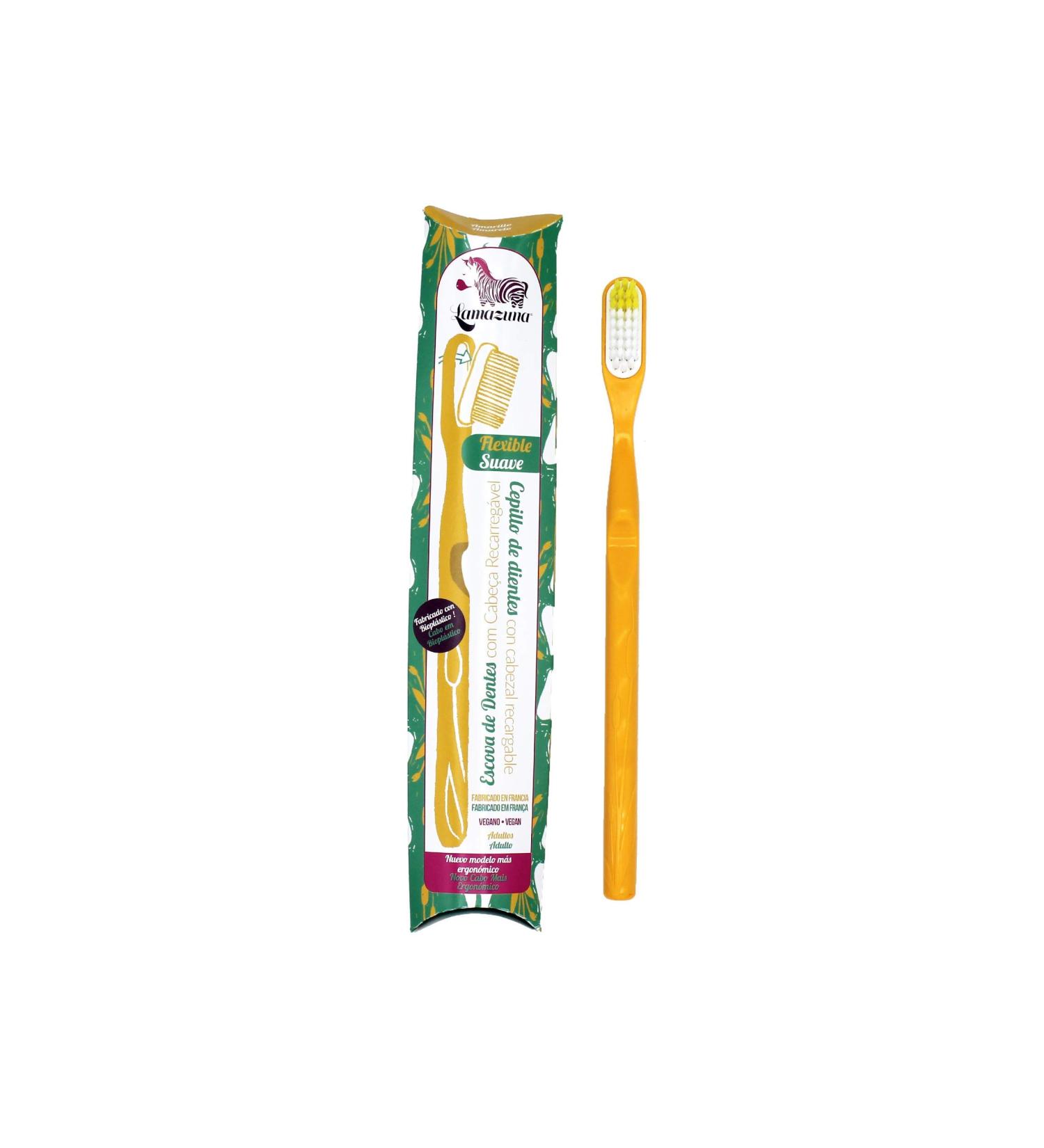 Lamazuna Reusable Bioplastic Toothbrush Medium Hardness 50 ml Yellow