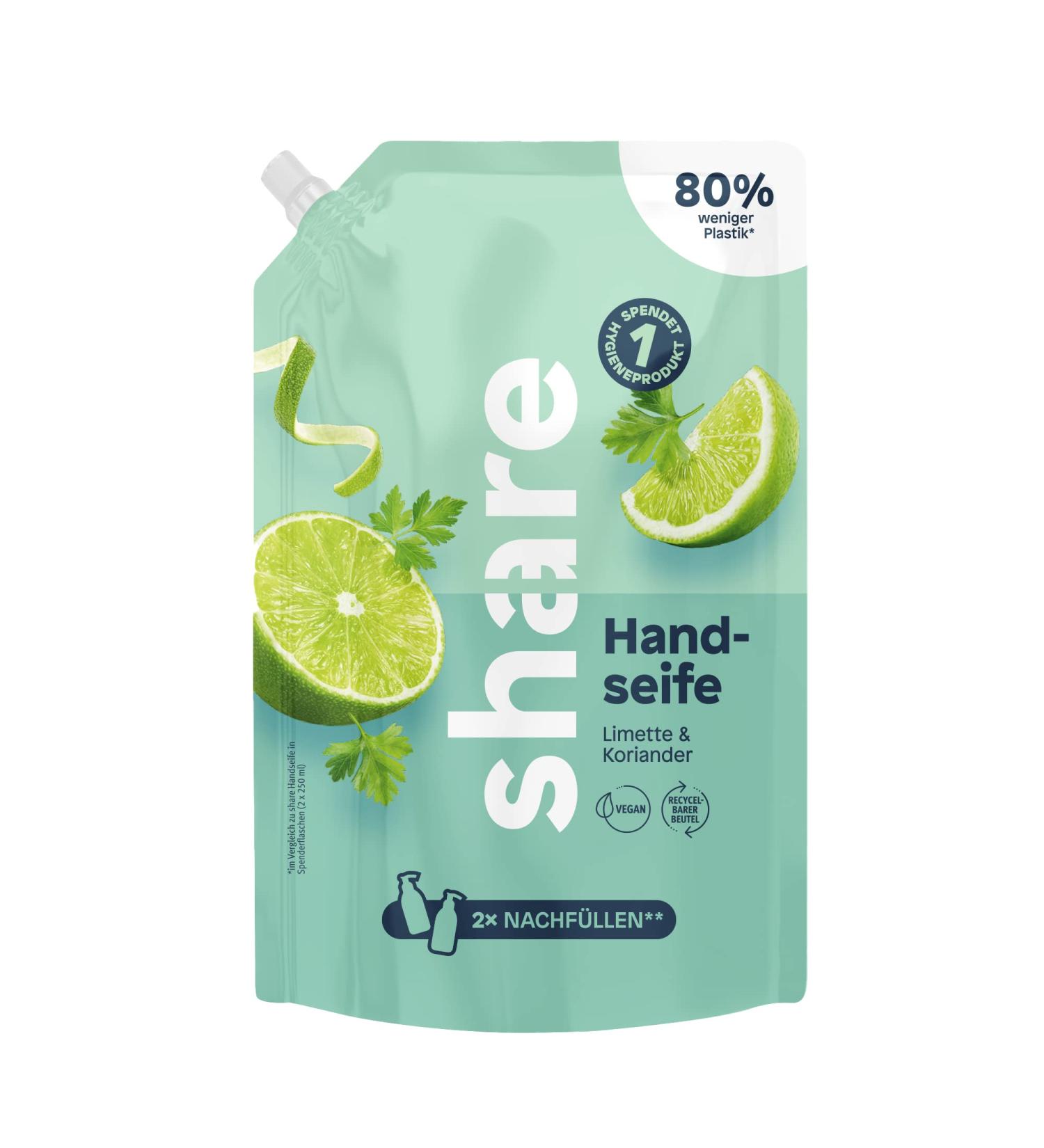 share Share Liquid soap refill lime and coriander 500 ml