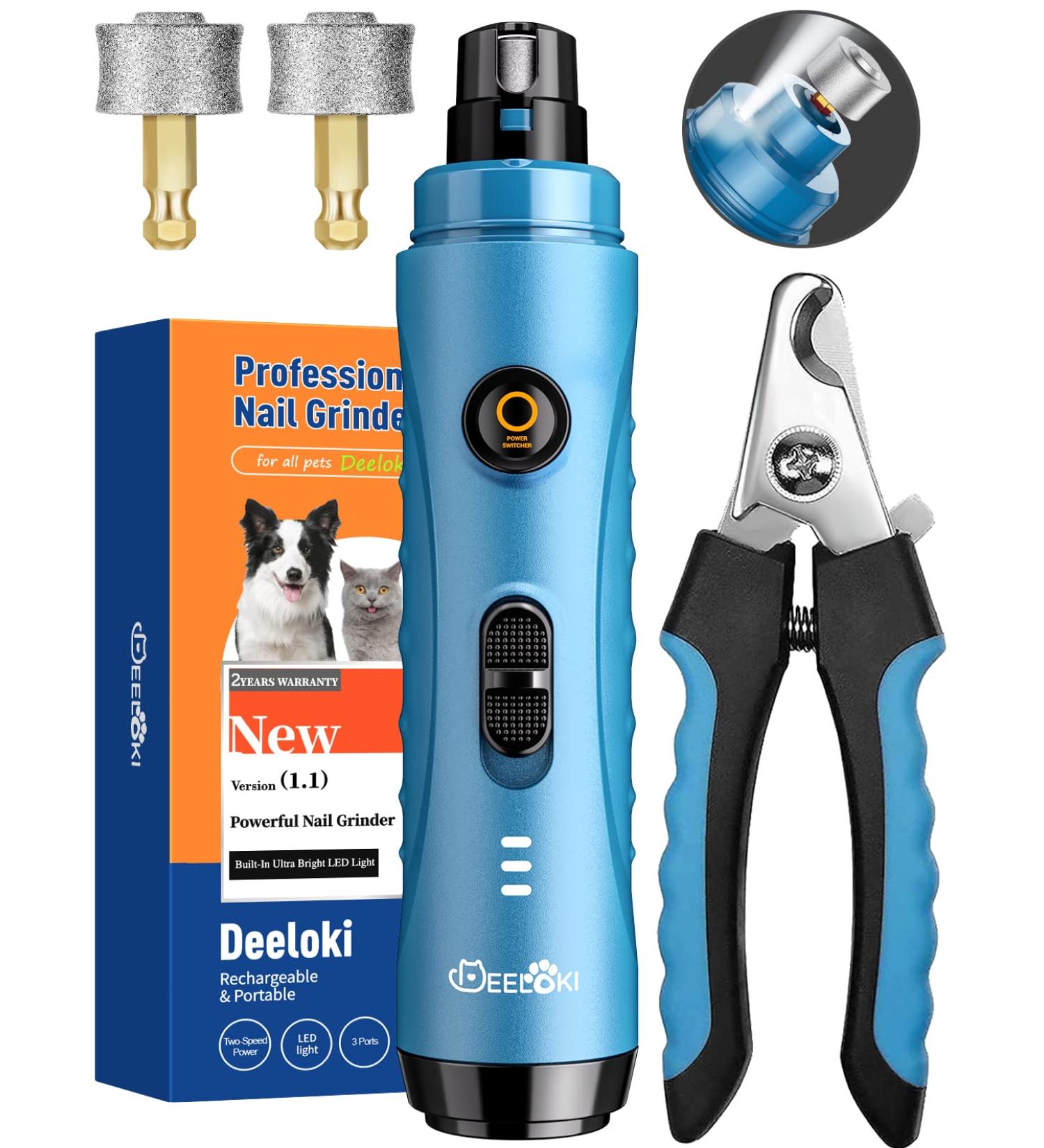 Whisper Quiet Dog Nail Clipper Grinder WhisperPaws Pain-Free Electric Dog Nail Trimmer – 2 Speeds, 3 Ports, Ultra-Quiet For Pets Of All Sizes Dog Trimmer For Paws