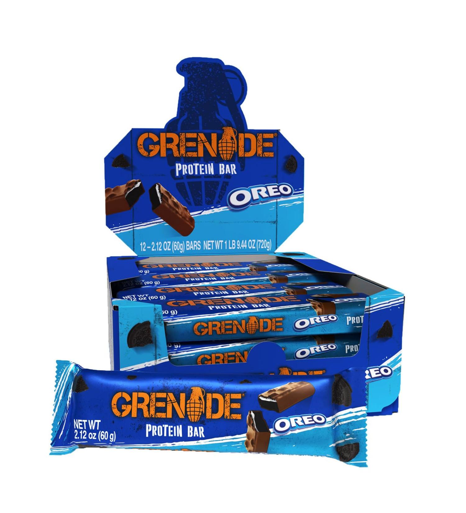 Grenade OREO Milk Chocolate High Protein Bar 20g Protein and 1 g Sugar per Snack Bar 12 Count 2.1 oz Bars - Buy Online on GoSupps.com
