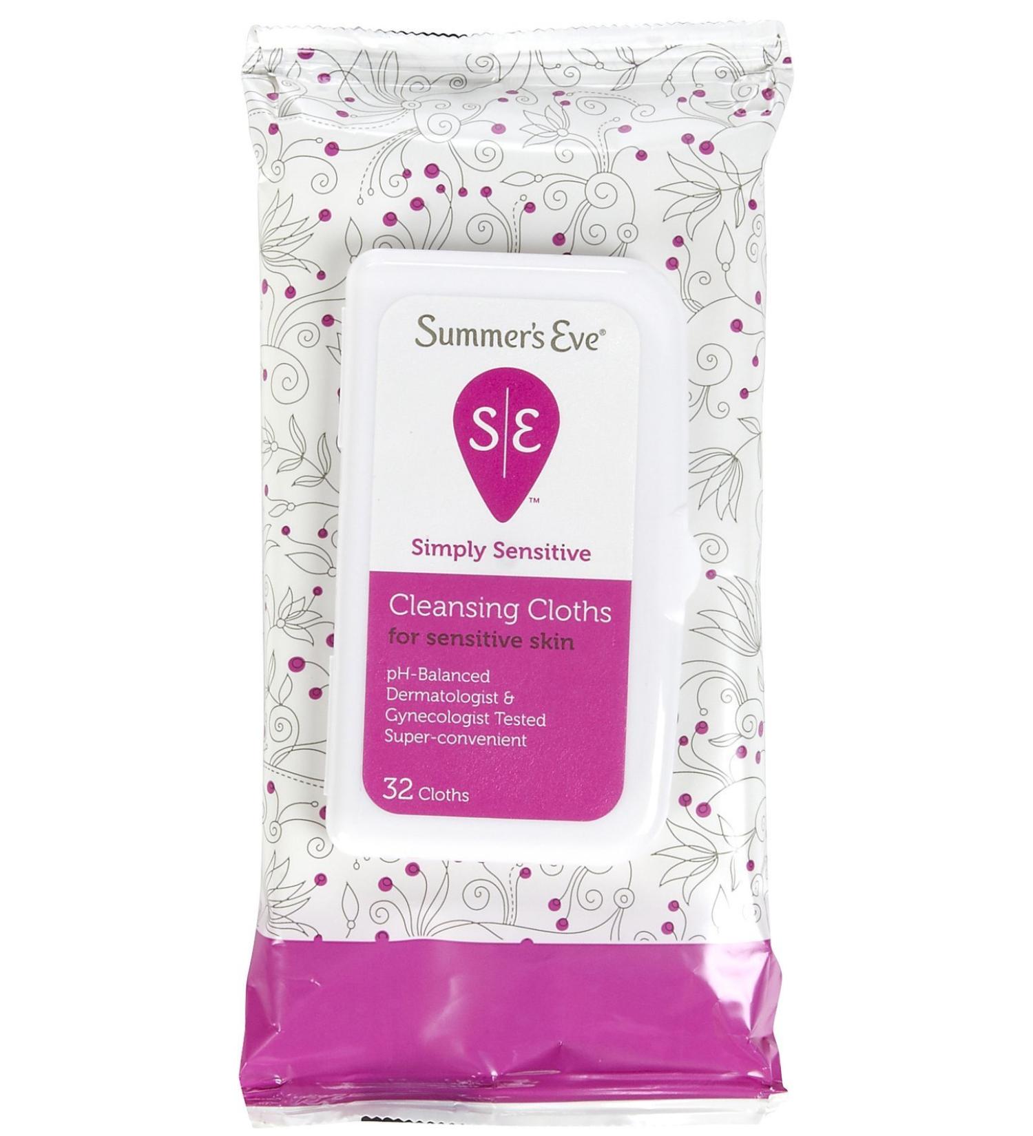 SUMMER'S EVE Cleansing Cloths for Sensitive Skin-32 ct