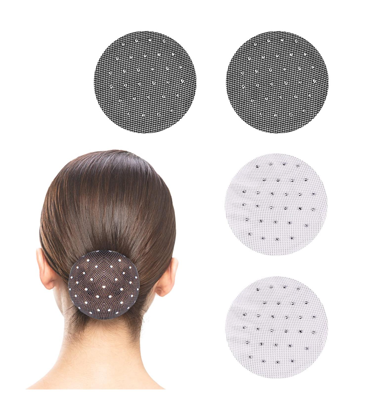 iTYOOS 4 Pack Elastic Hair Nets Invisible Hair Net Bun Cover Elastic Edge Mesh Women Hair Nets Invisible Hair Nets for Women Hair Nets for Ballet for Dance Ballet Wig Catering Bun and Hair Fixing - Buy Online on GoSupps.com