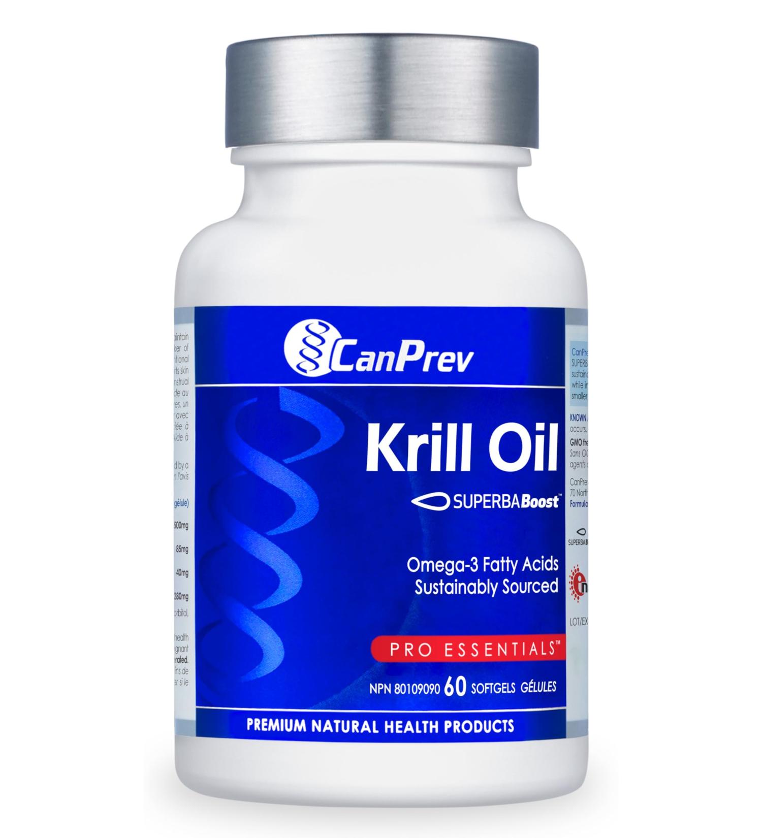 Canprev - Krill Oil Superba Boost 60 Softgels - High EPA DHA Omega 3 Fatty Acid Phospholipids & Astaxanthin Concentration From Antarctic Krill - Pure Omega 3 Krill Oil Supplements - No Fishy Odour 60 count (Pack of 1) - Buy Online on GoSupps.com