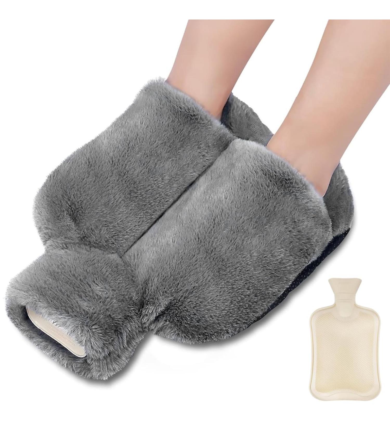 Yidoujin Electric-Free 2-in-1 Foot Warmer Hot Water Bottle & Heating Mat - 2L Soft Heating Pads for Winter - Perfect for Men & Women - Buy Online on GoSupps.com