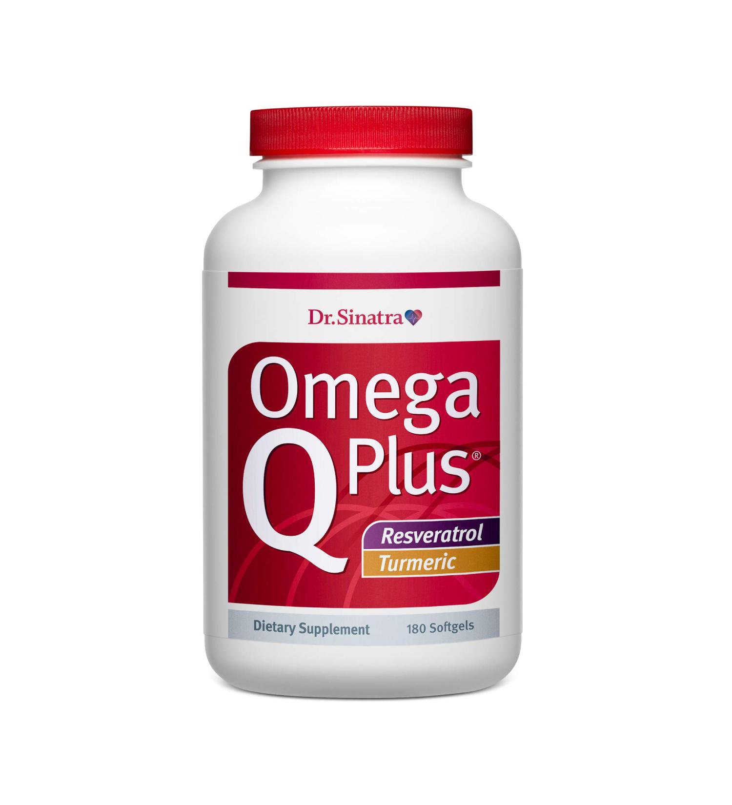 Dr. Sinatra Omega Q Plus Resveratrol and Turmeric - Omega-3 Supplement with CoQ10 Support for Healthy Blood Flow and Healthy Inflammatory Response (90 Day Supply) 180 Count (Pack of 1) - Buy Online on GoSupps.com