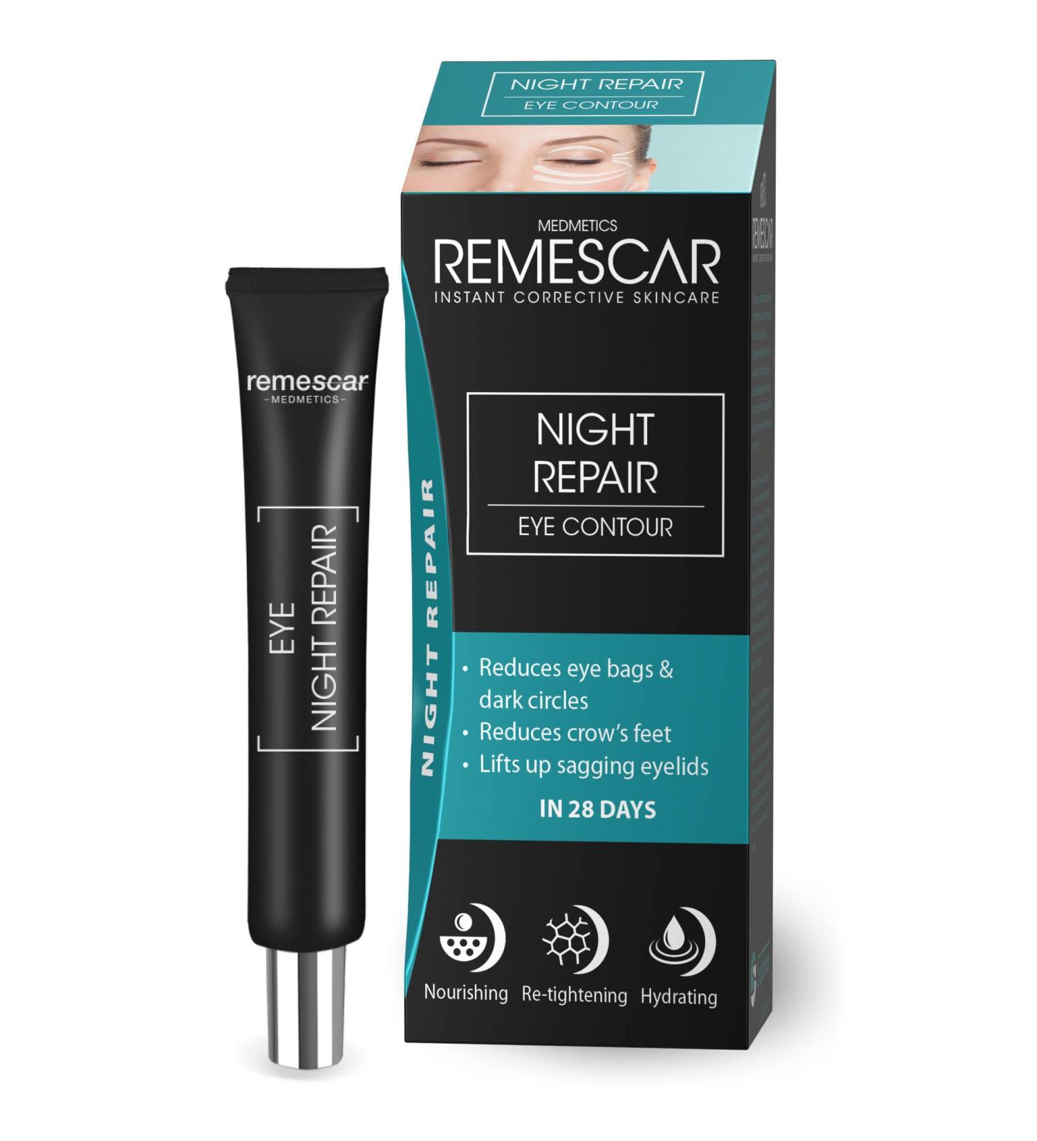 Remescar Regenerative Night Cream for Eye Contour 20ml | Reduce Dark Circles Puffiness & Crow's Feet - Best Night Cream for Revitalizing Eyes - Buy Online on GoSupps.com