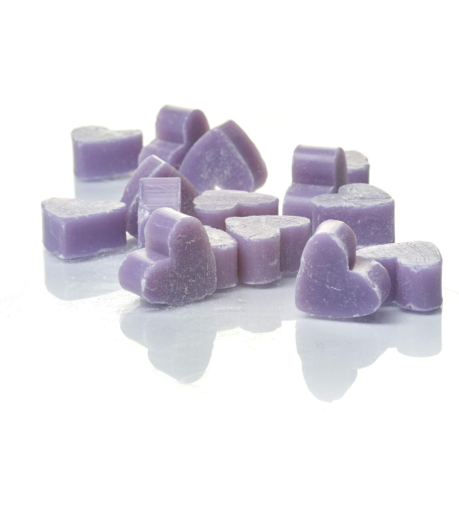 Florex Pack of 50 Mini Heart Shaped Soaps with Sheep's Milk Lavender and Lime