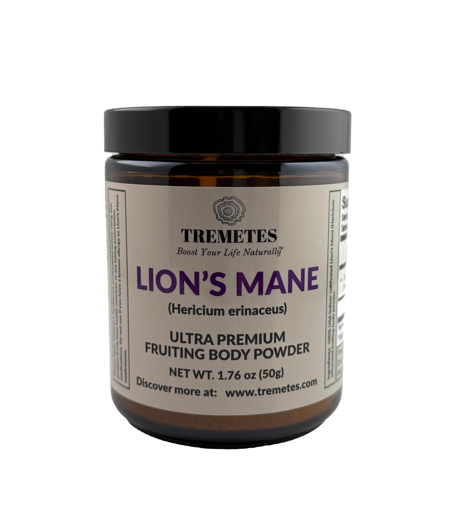 Tremetes Lion s Mane Mushroom Powder (Hericium erinaceus) Fruiting Body Lab Verified 15.3% Beta-Glucans Adaptogenic Brain & Nervous System Support Cognitive Clarity Memory & Focus - Buy Online on GoSupps.com