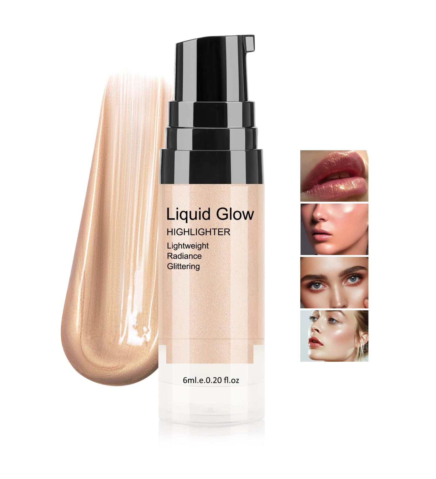 Boobeen Liquid Highlighter - Shimmer Glow Illuminator Drops for Radiant Skin - Champagne - Buy Online on GoSupps.com