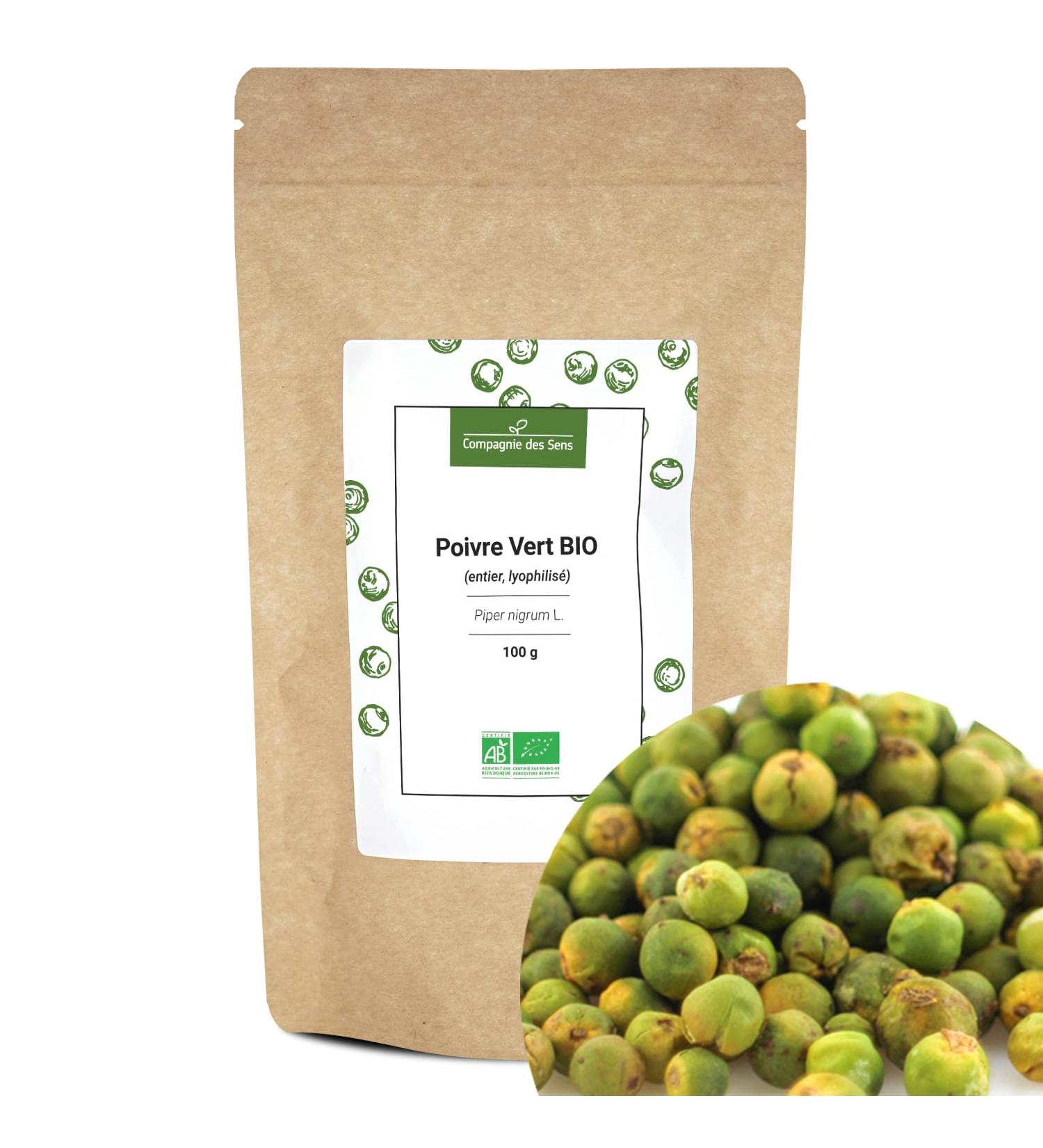 Organic green pepper - Whole grains - 100g - Certified organic spice