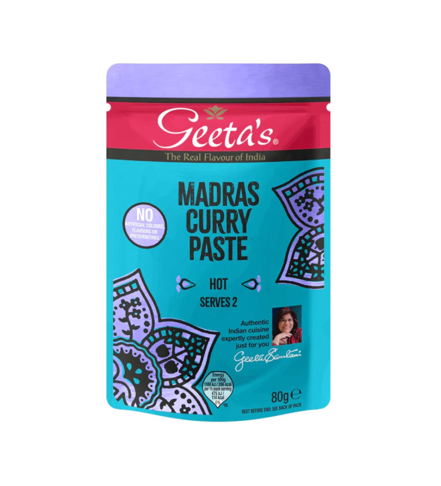Geeta's Madras Curry Paste 12x80g - Buy Online on GoSupps.com