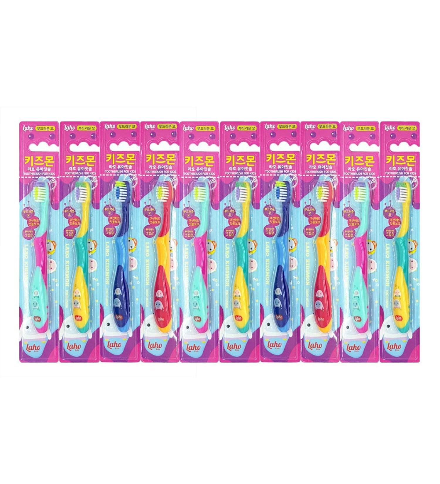 TheWoodland KidsMon Toothbrush 10-Pack for 3-6 Years | Assorted Colors - Buy Online on GoSupps.com