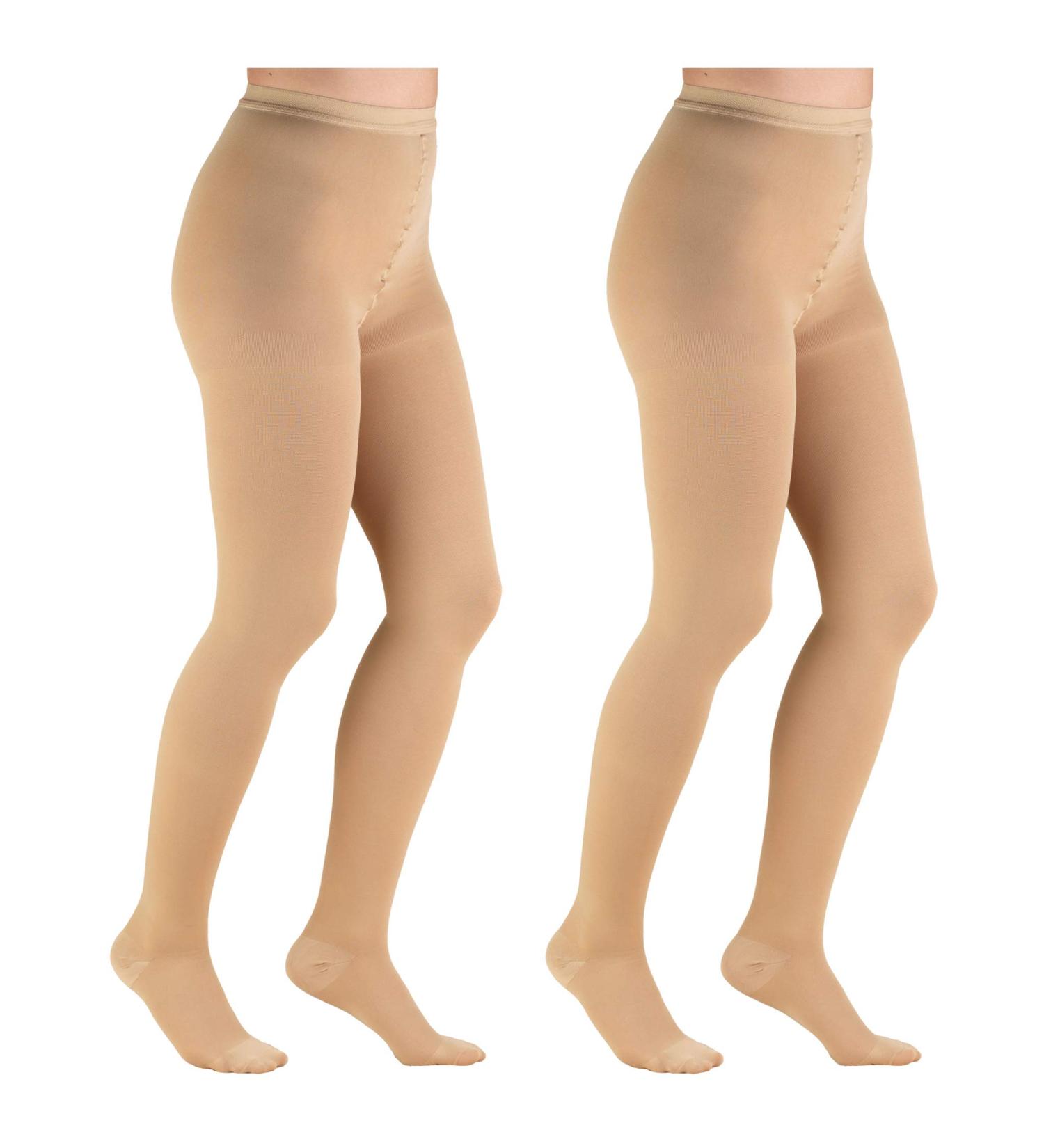 Truform 20-30 mmHg Compression Pantyhose X-Tall 2 Count - Beige (Pack of 2) - Buy Online on GoSupps.com