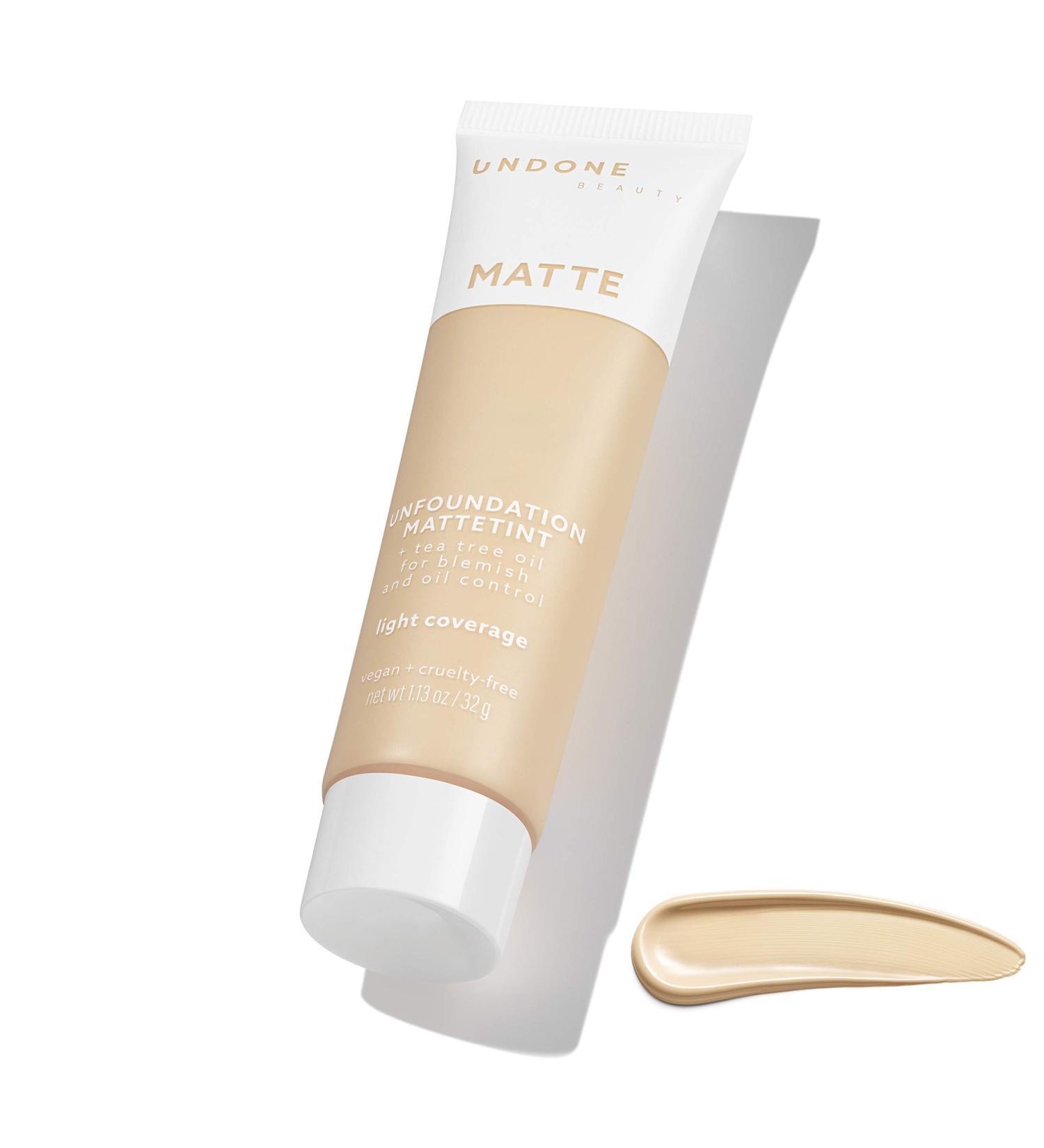 Undone Beauty Unfoundation Light Coverage Matte Foundation - Tea Tree Infused for Oil Control - Cream Light - Buy Online on GoSupps.com