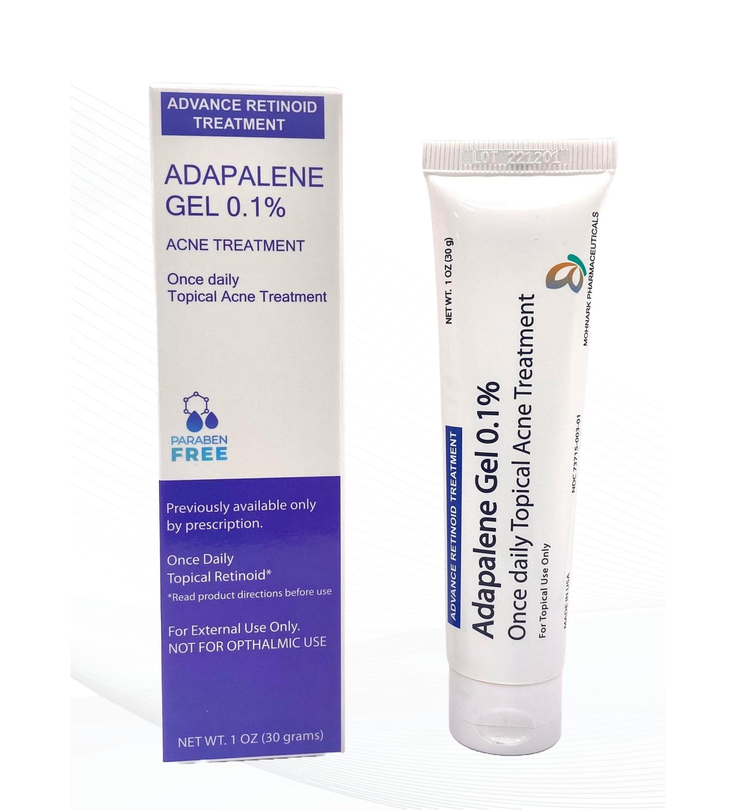 Mohnark Adapalene Gel 0.1% Topical Acne Treatment - Buy Online on GoSupps.com