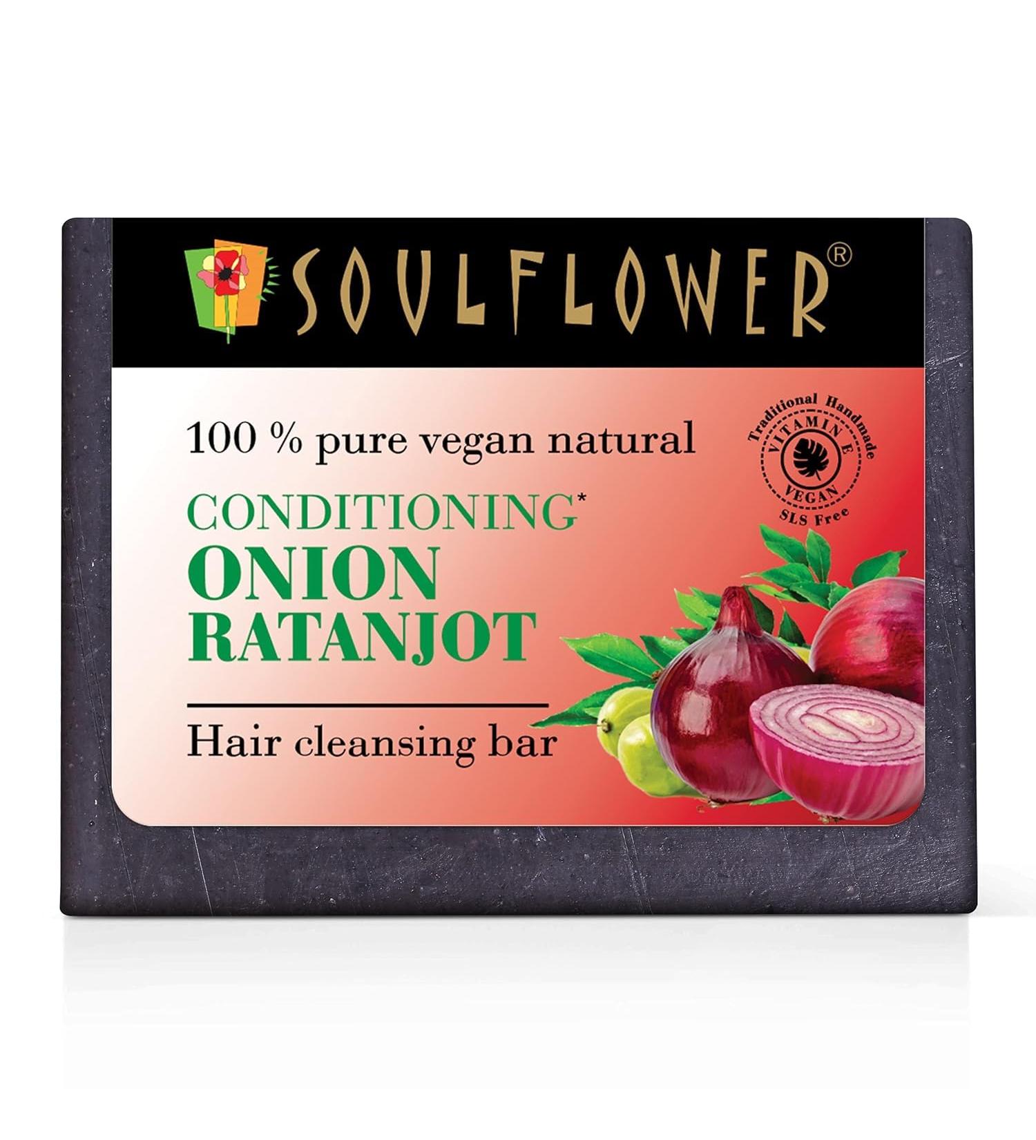 Buy Handmade Conditioning Onion Ratanjot Soap & Shampoo Bar - 100% Pure Natural Hair Cleansing Bar (5 Oz) - Premium Luxurious Quality International Shipping - Buy Online on GoSupps.com