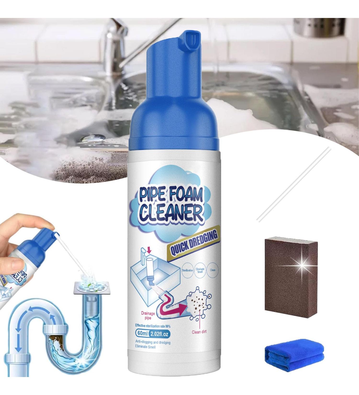 Yougo Drain Cleaner Yugou Foam Drain Cleaner Yugou Drain Cleaner Get Out Foaming Drain Cleaner Powerful Sink and Drain Cleaner Foam Clog Remover for Kitchen Drain Tubs (1Pcs) - Buy Online on GoSupps.com