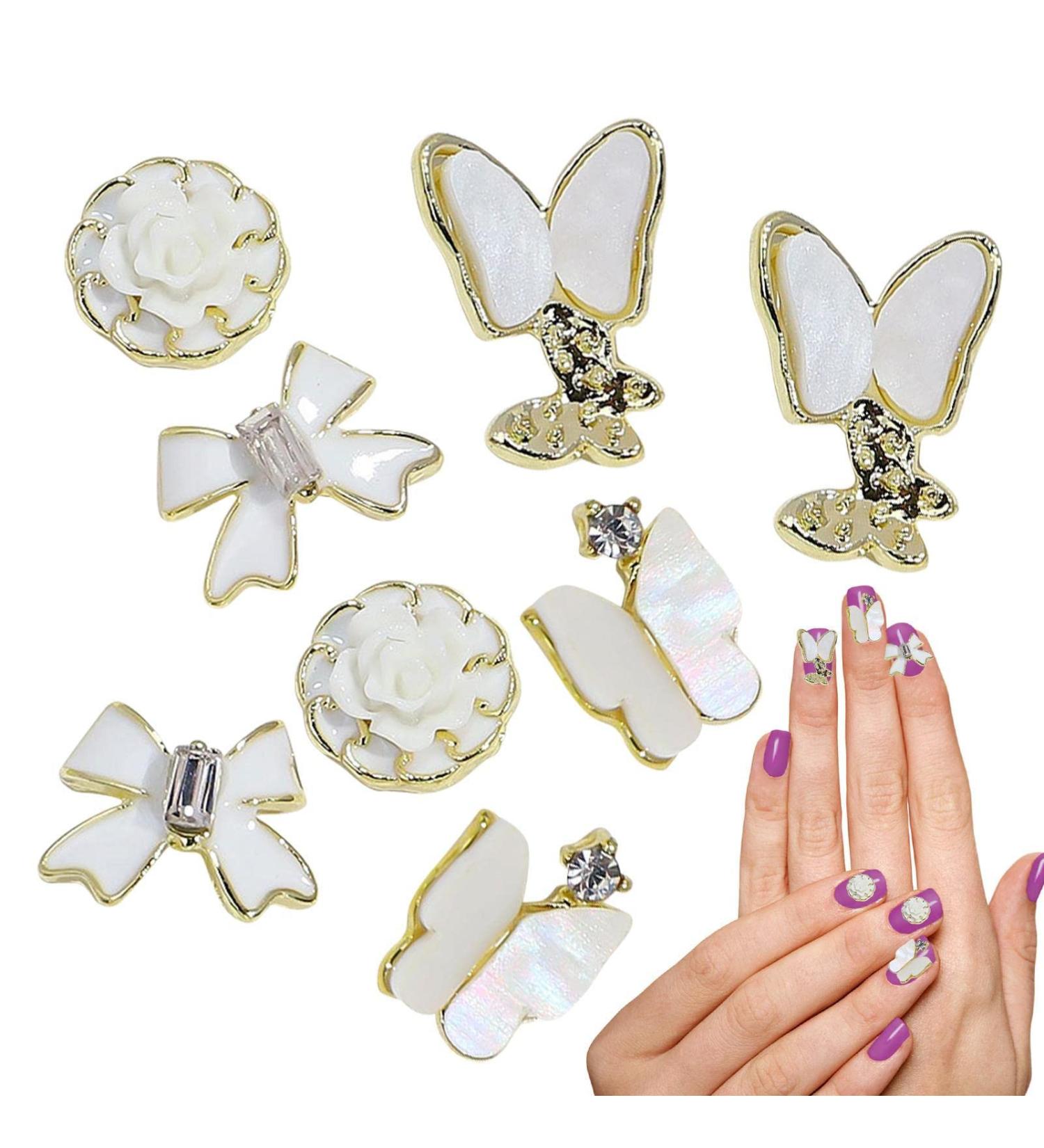 Butterflies for Nails | Gemstones for Nails Nail Charm Nail Butterflies Charm for Acrylic Nails DIY Craft Nail Art Accessories Dalian - Buy Online on GoSupps.com