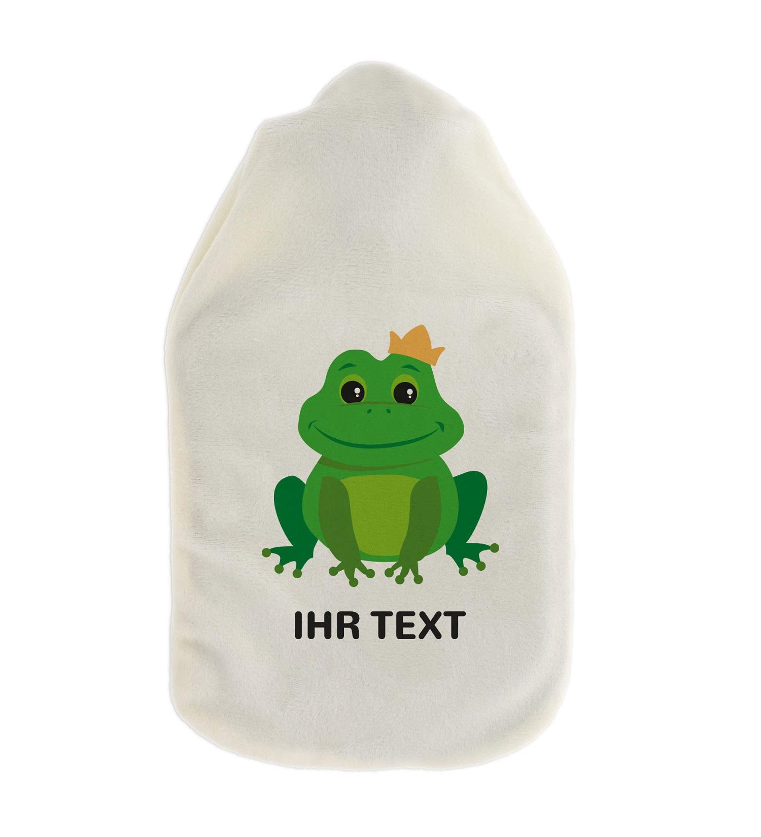 Personalized Hot Water Bottle with Cozy Cover - Ideal Gift for Kids & Adults (800ml | Frog Design) - Buy Online on GoSupps.com