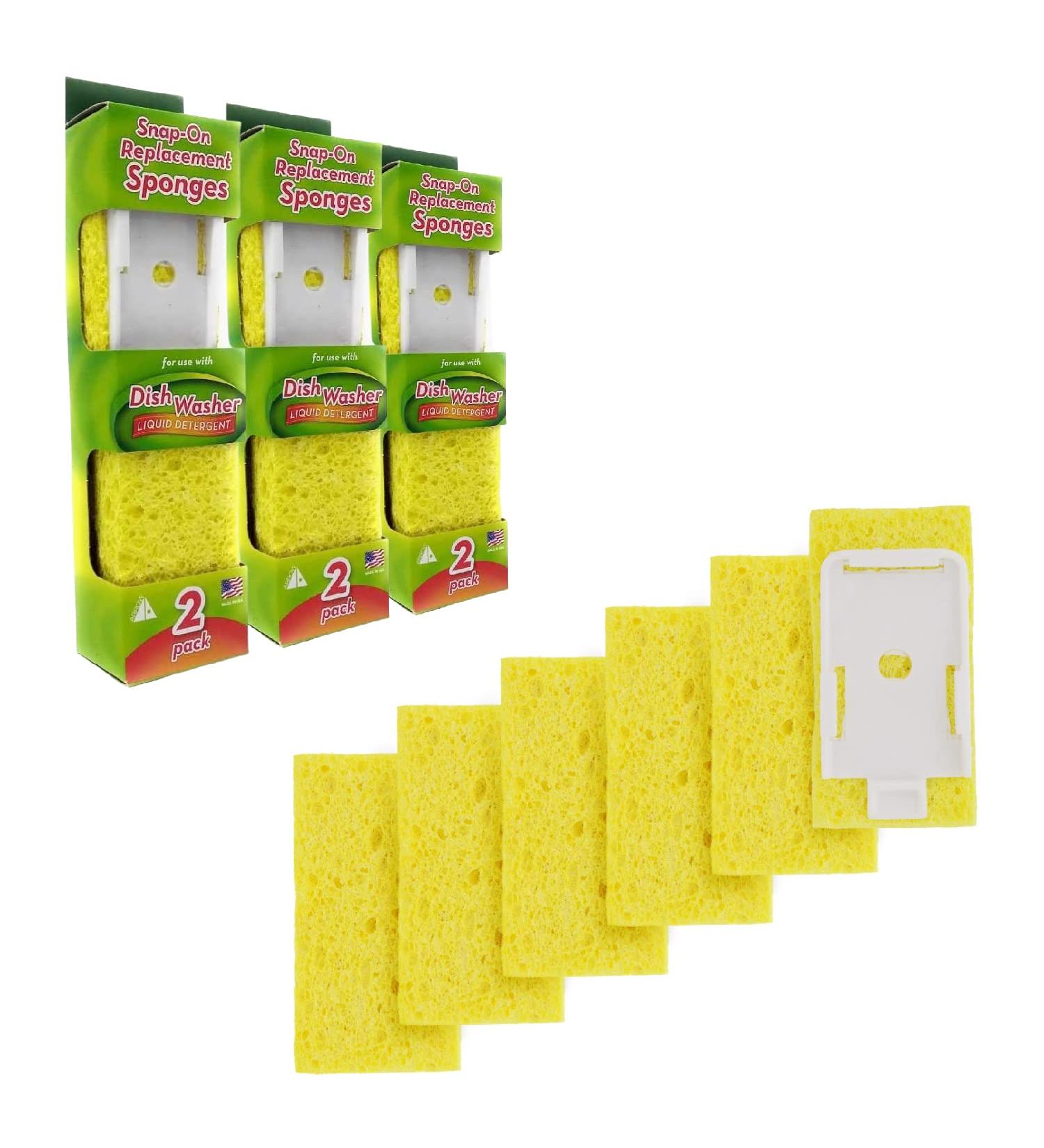 Arrow Dish Wand Sponge Refills 6 Pack - Made in USA - Convenient Cleaning - Easy to Refill - Built-In Scrubber - Ideal for Dishes and Pans - Buy Online on GoSupps.com