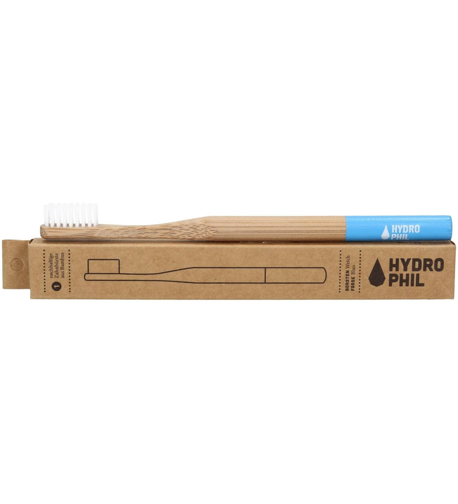 Hydrophil - toothbrush blue extra soft sustainable from bamboo - 100% vegan - particularly gently to the gums - bristle made of nylon