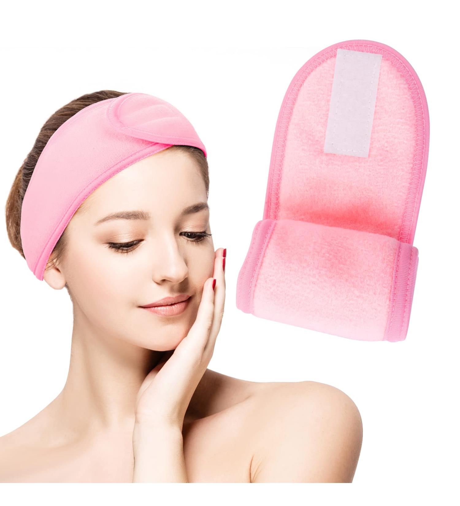Adjustable Spa Facial Headband | Microfibre Hairband for Women | Pink Headband for Washing Face, Bath, Yoga & Makeup - Buy Online on GoSupps.com