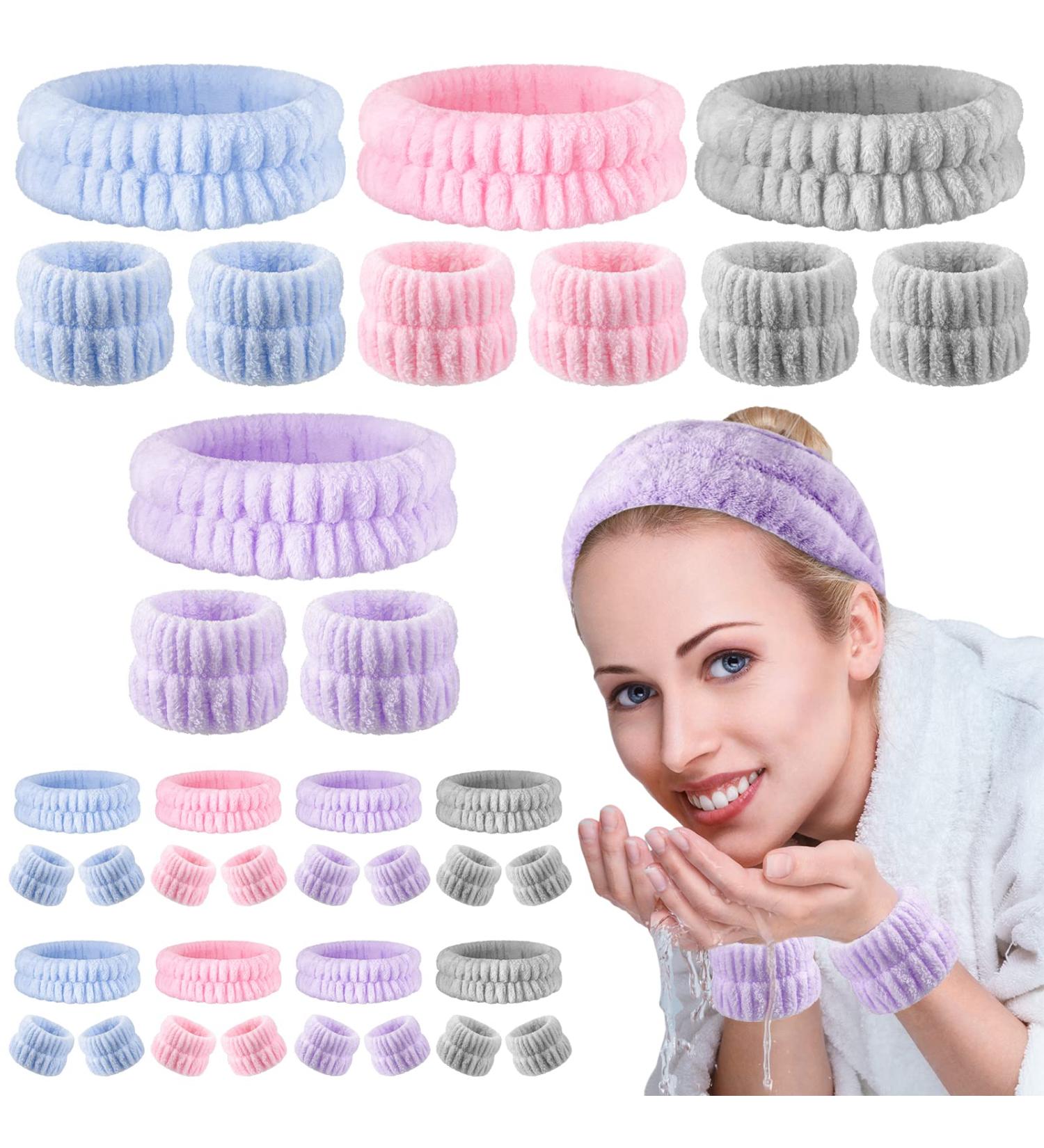 Set of 36 Microfiber Wash Band and Hair Band Spa Headbands and Wristbands - Buy Online on GoSupps.com
