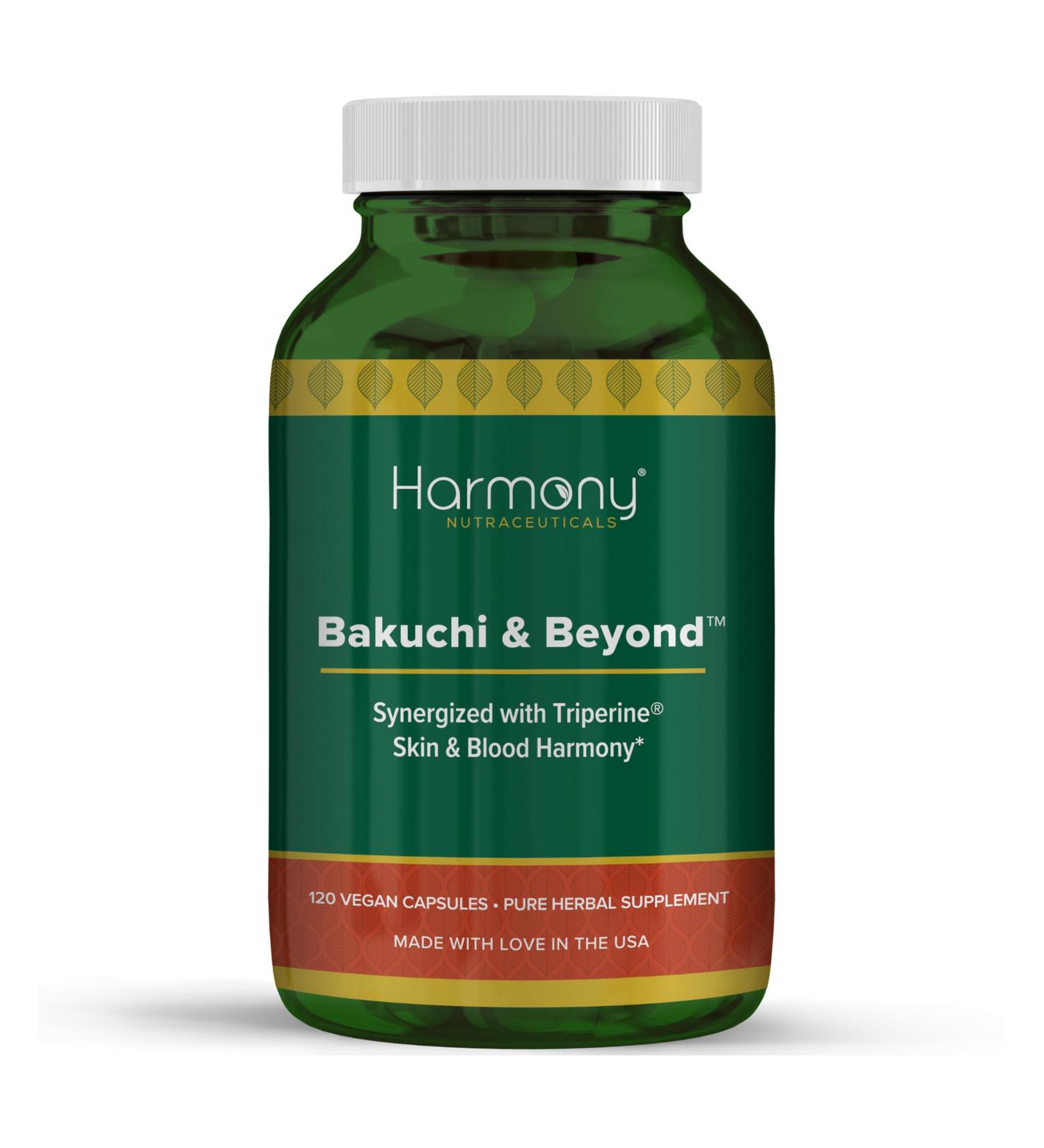 Harmony Nutraceuticals Bakuchi & Beyond Skin & Blood Harmony Herbal Supplement 120 Vegan Capsules Synergized with Bhringraj Ashwagandha Bhumi Amla Kutki Makoi Dr. Gumman's Clinical Grade - Buy Online on GoSupps.com