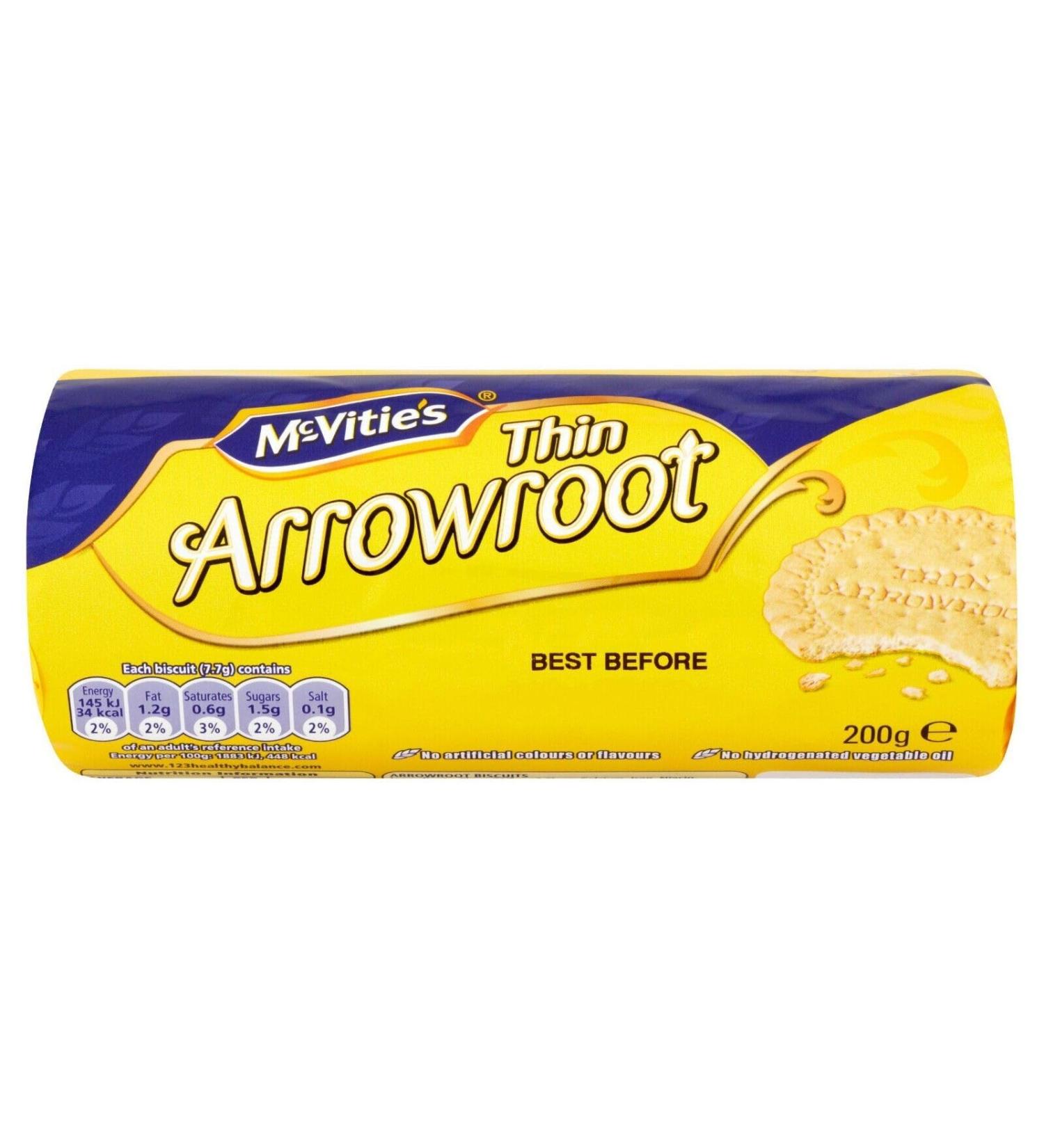 McVitie's Thin Arrowroot Biscuits 200 g - 3 Pack in a Premier Life Store Box - Buy Online on GoSupps.com
