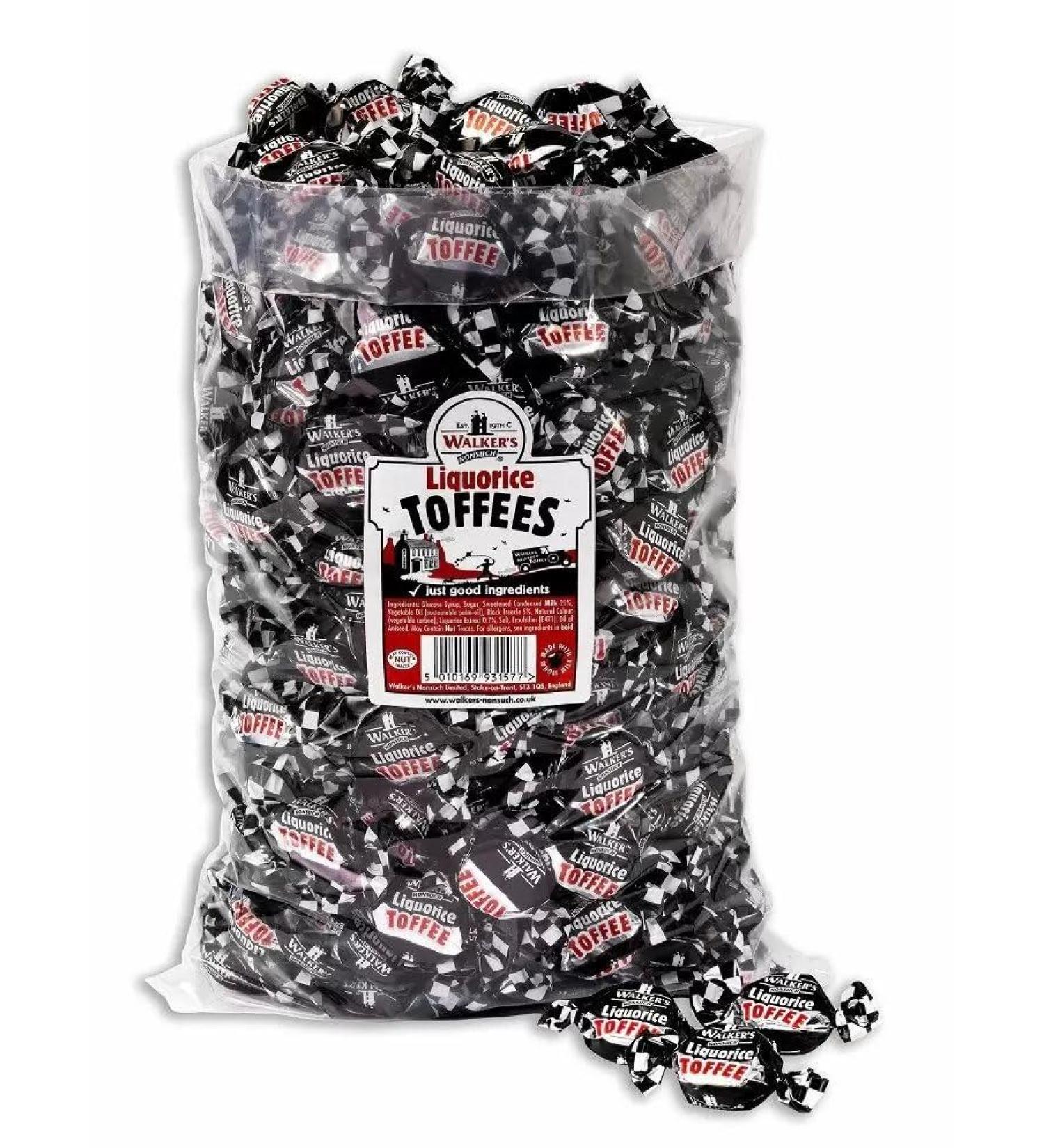 Walker's Nonsuch Liquorice Toffees Sweets 1Kg