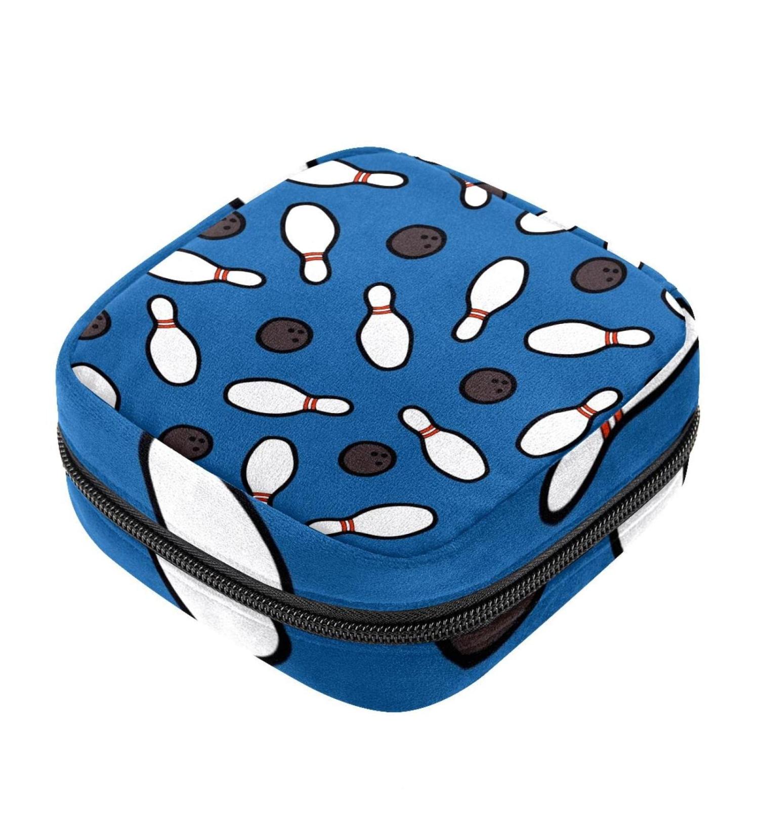Shop Cartoon Bowling Pattern Menstrual Bags | Portable Storage for Women s Bandages & Pillows - Ideal for Girls' First Period - Buy Online on GoSupps.com