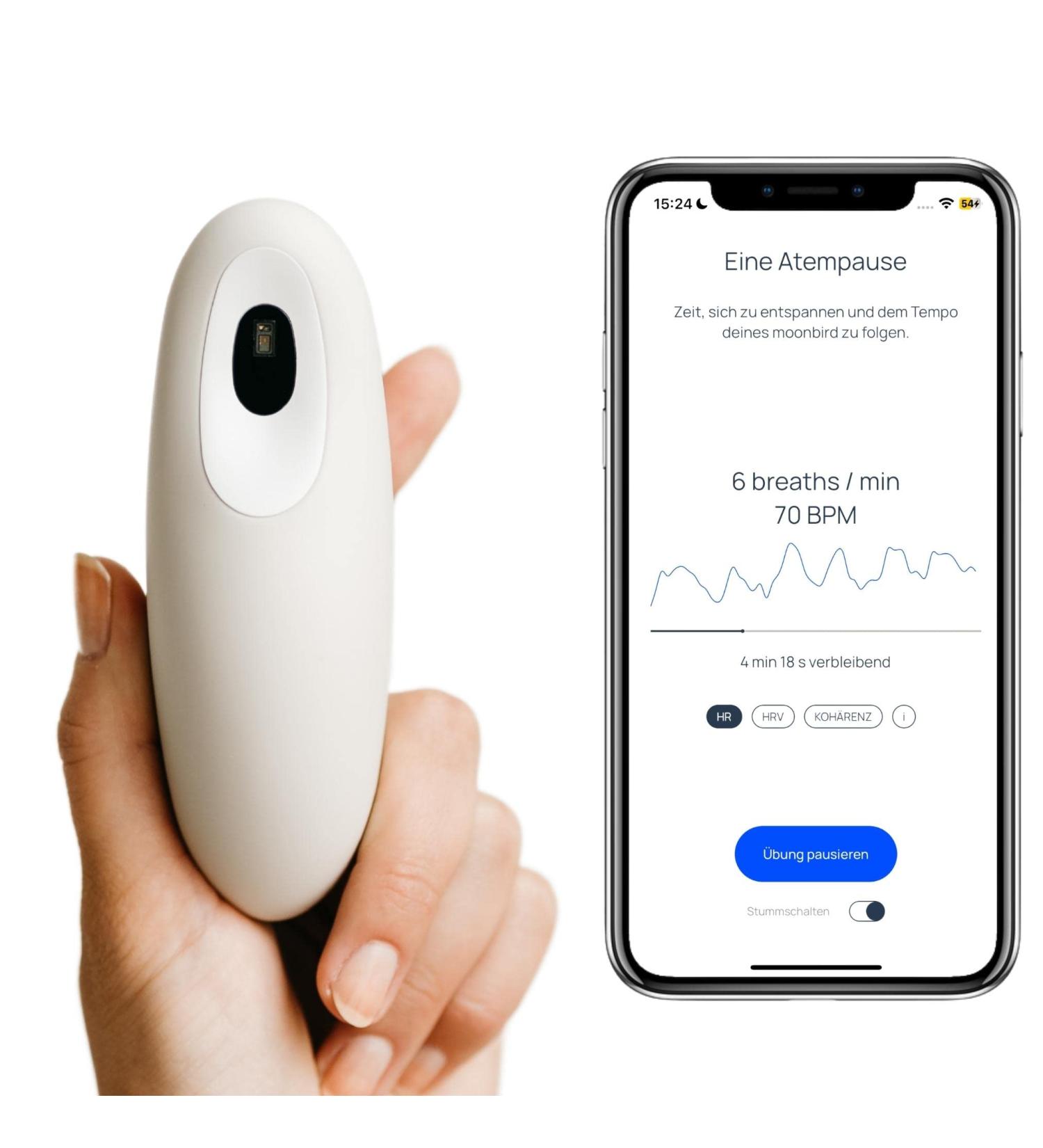 Moonbird Breathing & Meditation Device - Sleep Aid for Adults | Stress Reduction & Fear Relief | Soft White for Improved Sleep - Buy Online on GoSupps.com