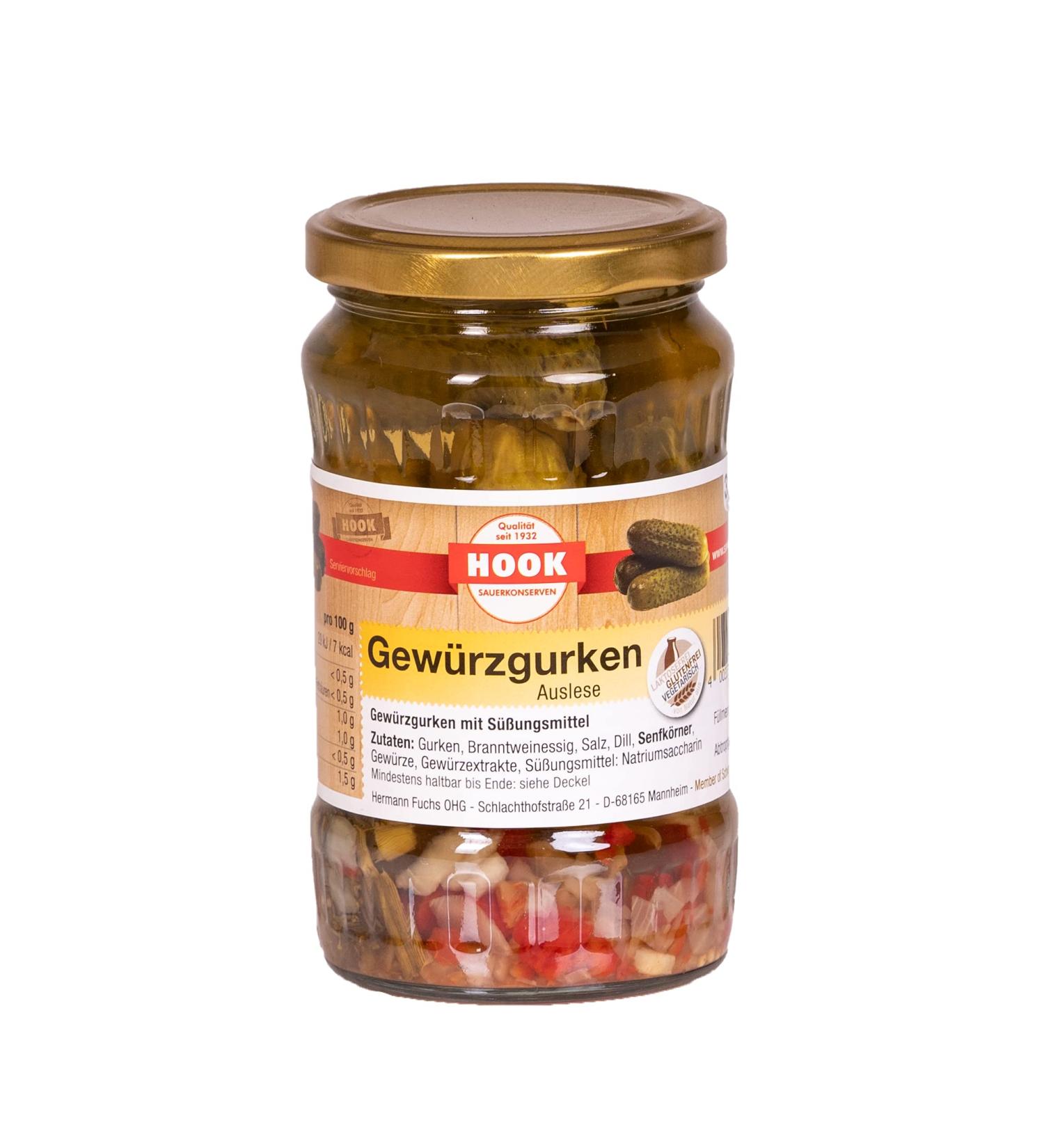 Hook HOOK - 6 x 330g Glass Spice Cucumbers