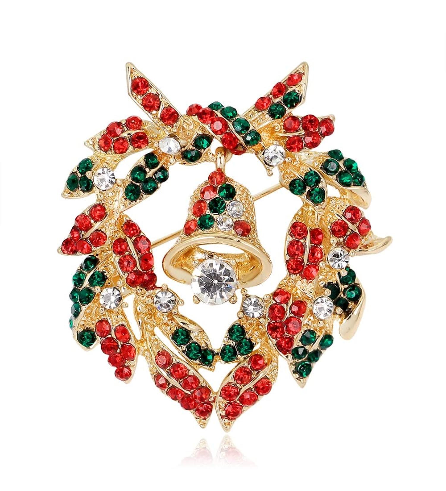 Pin Jewelry Gifts for Women Cute Inlaid Rhinestone Christmas Brooches for Women Creative Colorful Boots Snowman Pins Party Accessories Sweater Jewelry Brooches & Pins - Buy Online on GoSupps.com