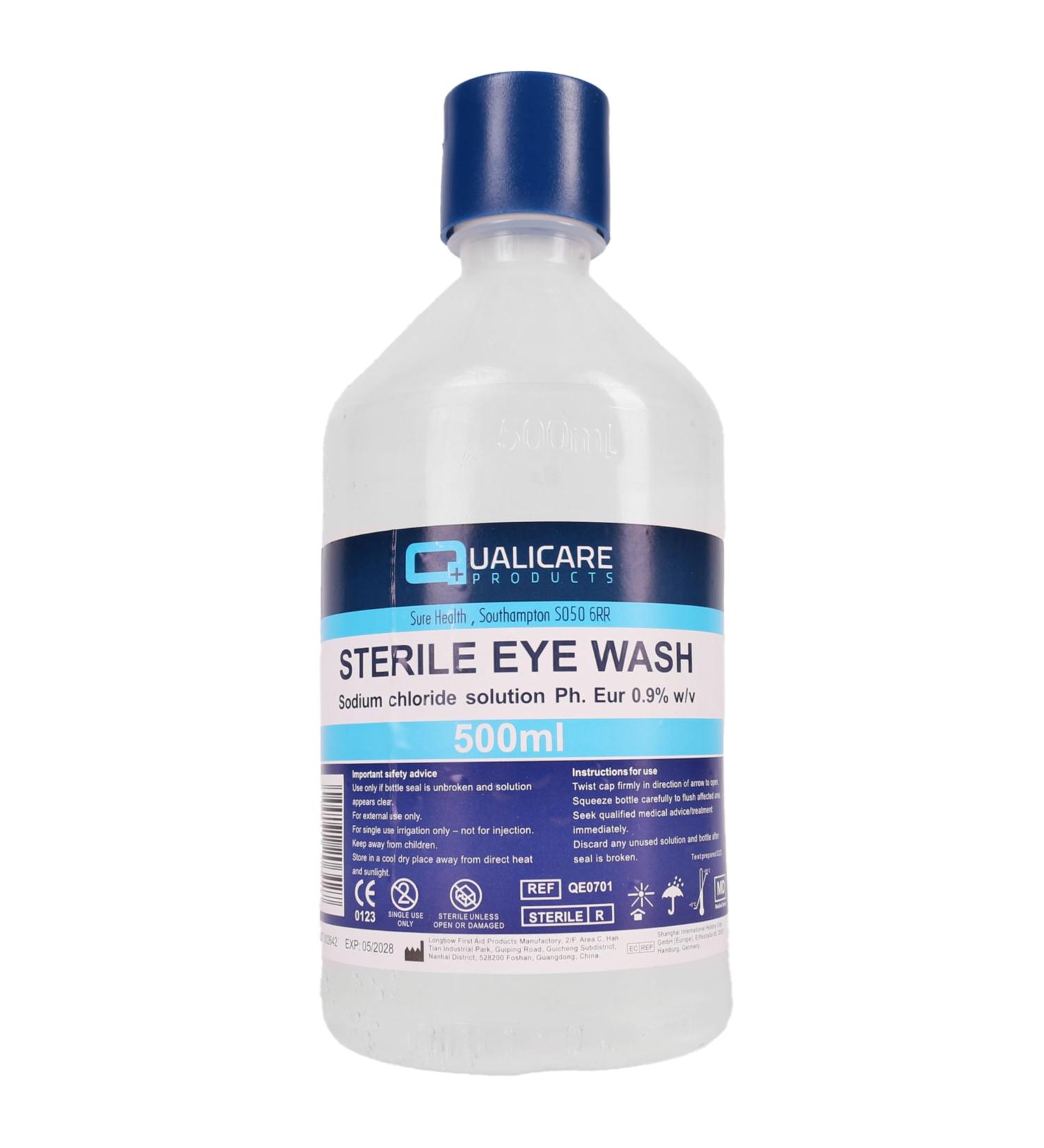 Sterile Eye Wash Solution Saline 500ml - Buy Online on GoSupps.com