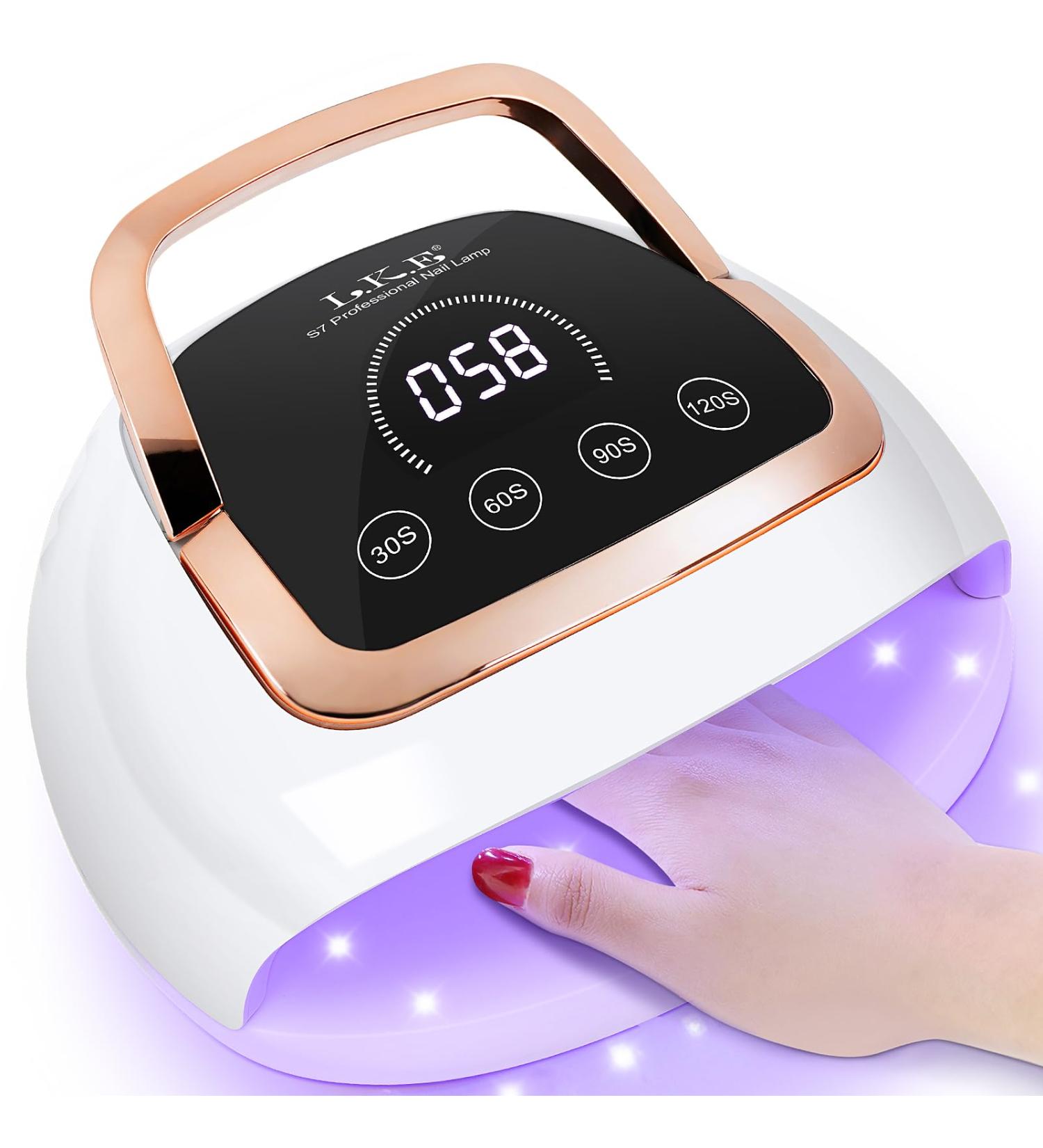 Professional 268W UV LED Nail Lamp with Automatic Sensor/4 Timer Setting/Large LCD Touch Screen Nail Dryer UV Lamps for Gel Nails Curing Lamp for Fingernail and Toenail Home Salon off-white - Buy Online on GoSupps.com