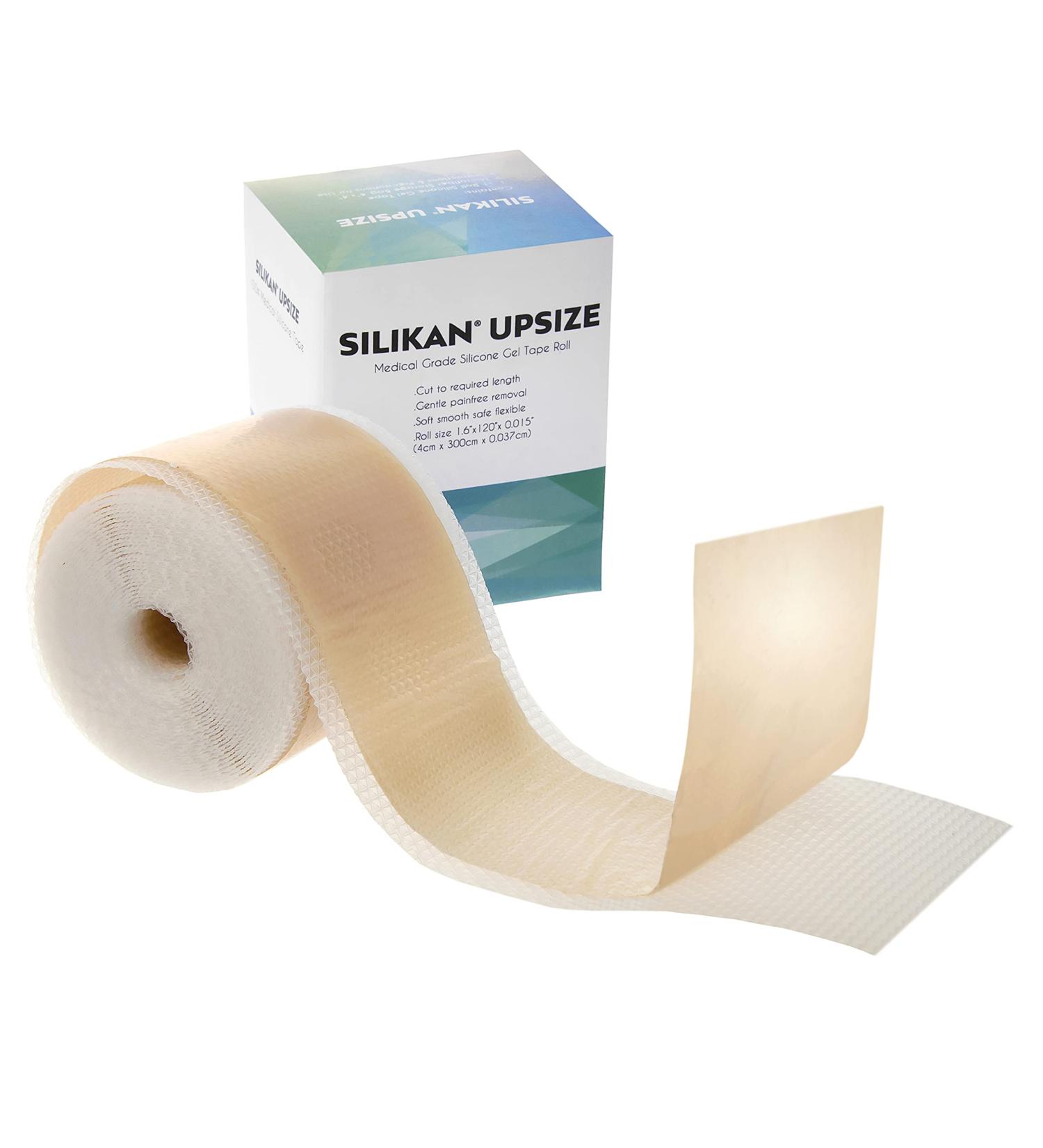 Silikan Upsize Gel Scar Silicone Tape - Medical Grade Keloid Scar Strips for Fast Breast Tissue Recovery - Extra Long Roll Sheets - Buy Online on GoSupps.com