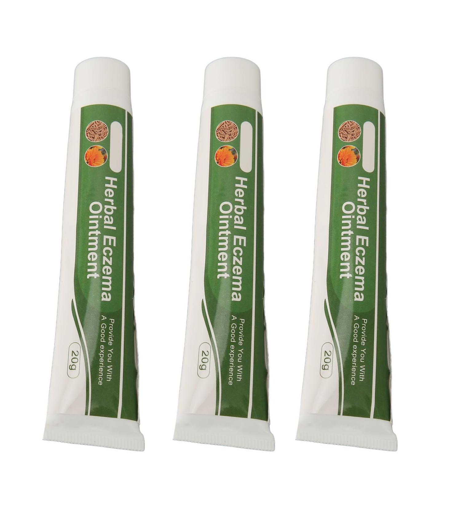 Herbal Eczema Ointment - 3 Pieces for Itch Relief Redness Reduction & Moisturizing | Fast Absorbing Herbal Extracts - Buy Online on GoSupps.com