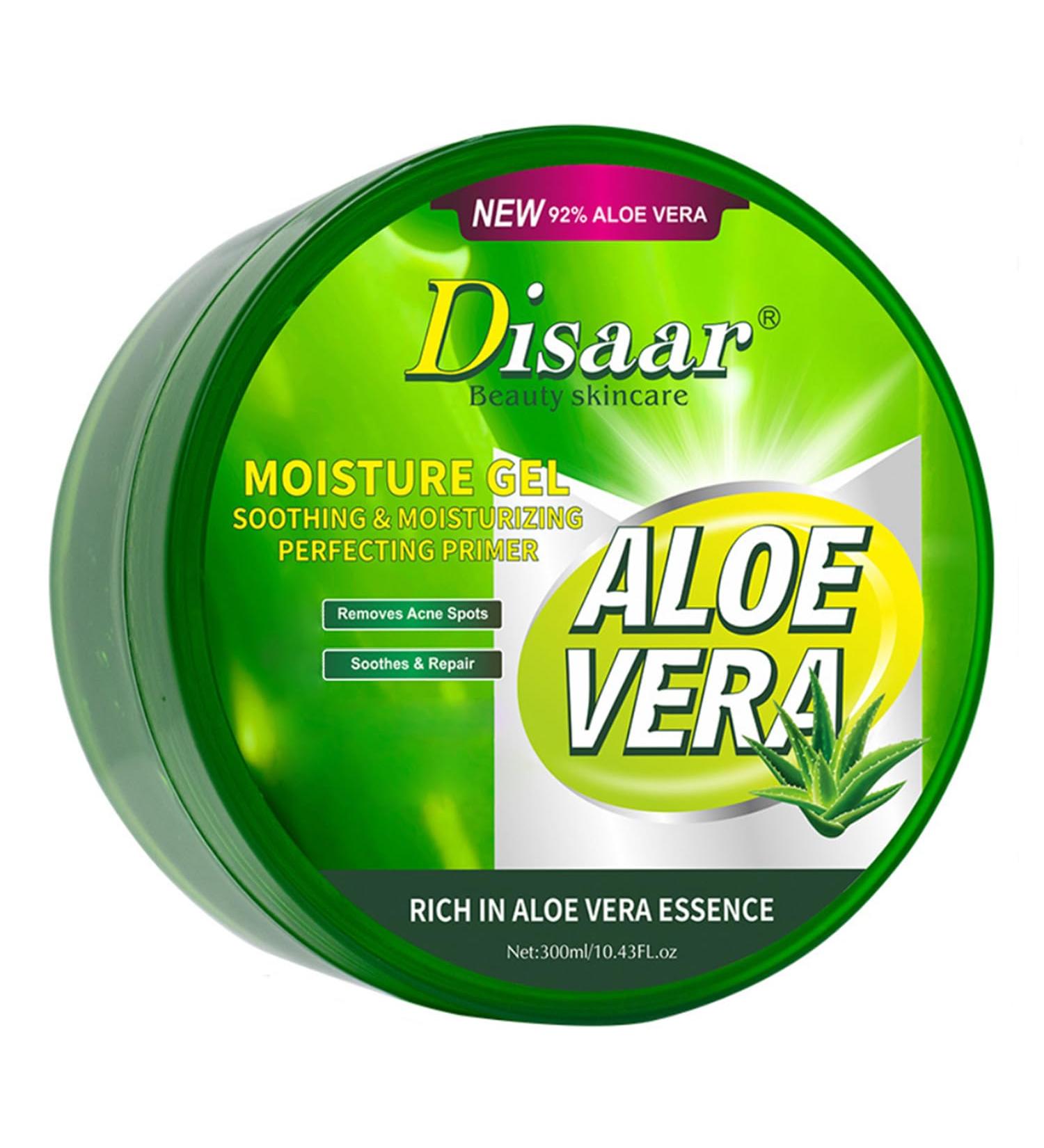 DISAAR Beauty 92% Aloe Vera Moisturizing Gel Soothing Primer Repair Acne Spots Prevents Rough Skin 300ml/10.43fl.oz - Buy Online on GoSupps.com