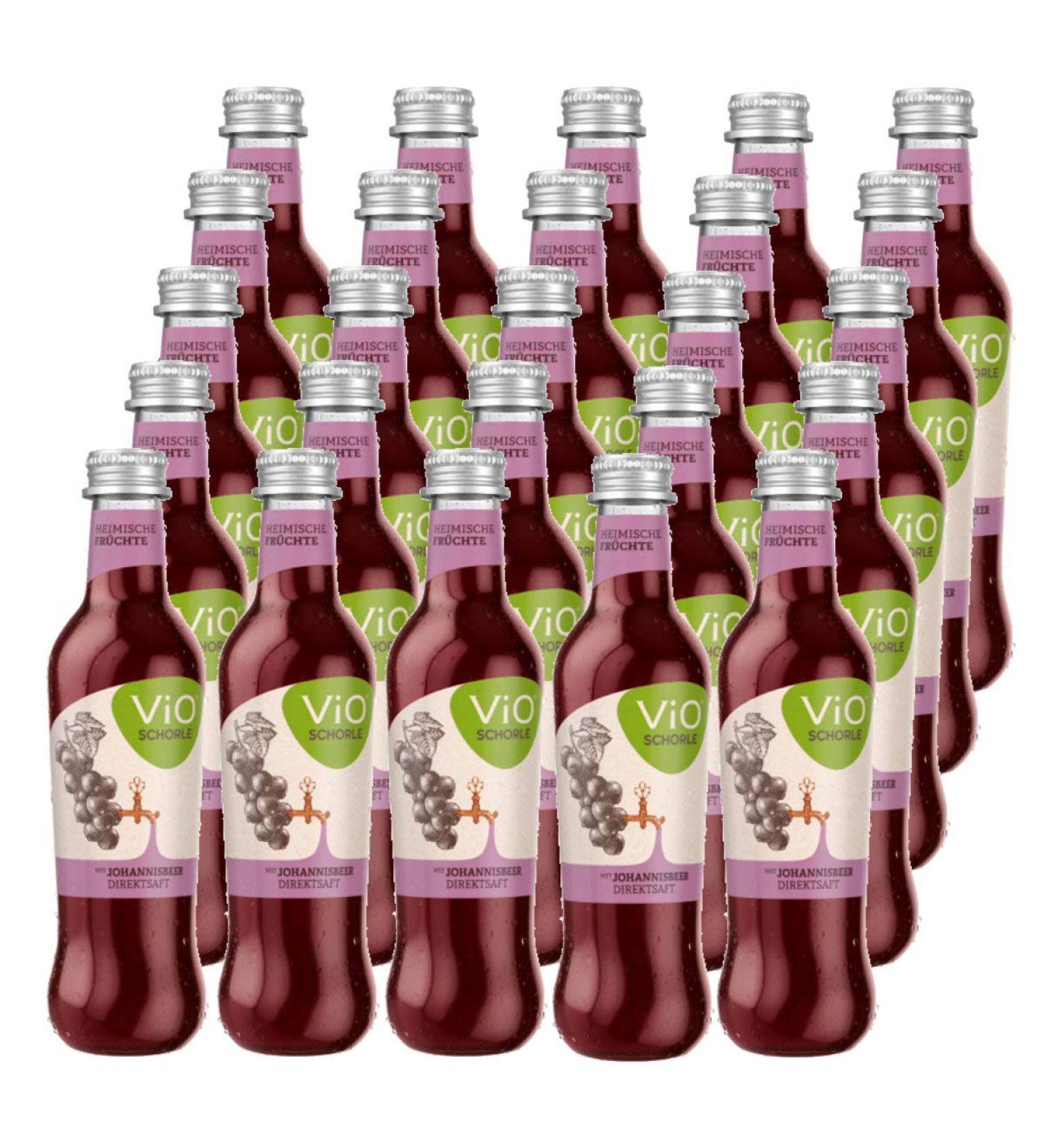 ViO Schorle Blackcurrant 25 bottles each 0.3l incl. REFILLABLE deposit 300 ml (pack of 25)